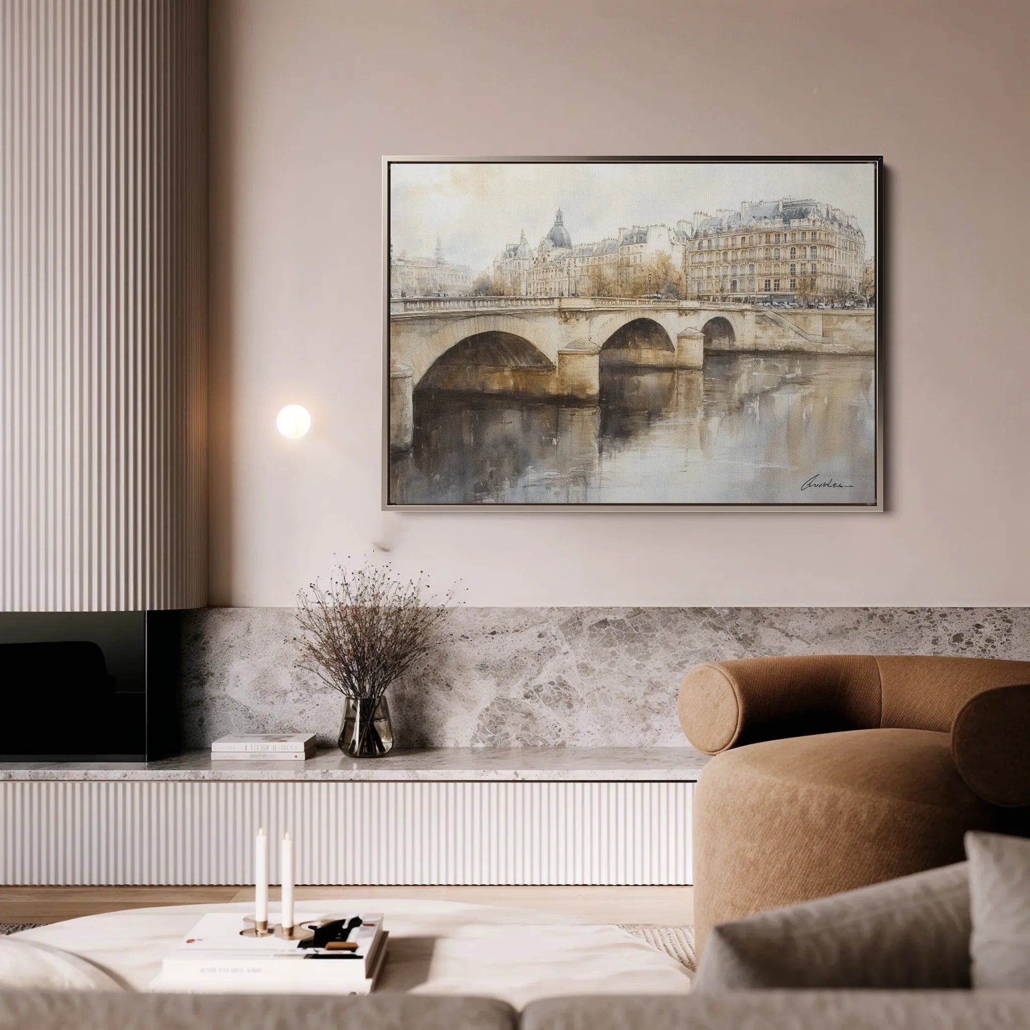 Landscape 414 Canvas Art 18" x 24" / 45 x 60 cm / Black