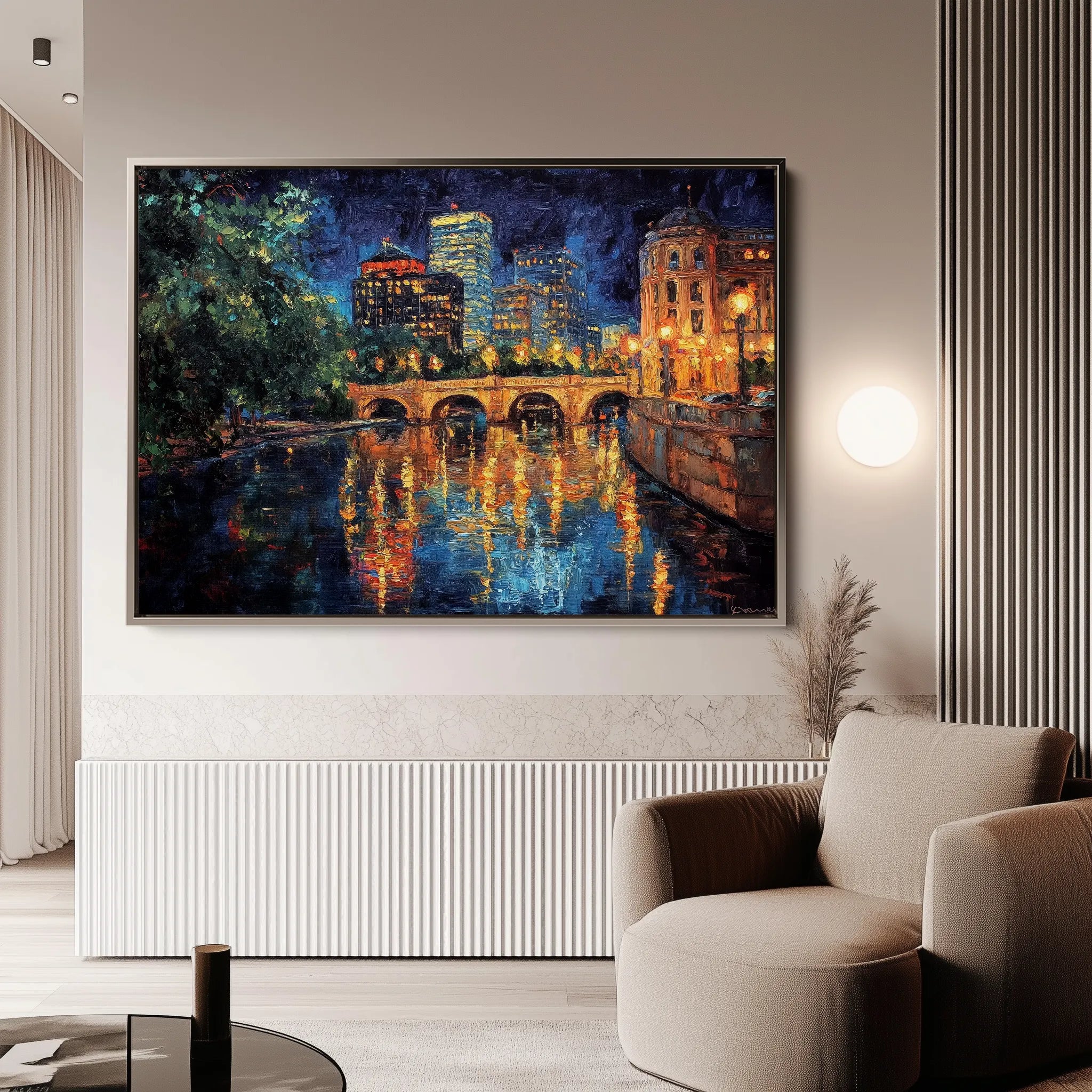 Landscape 415 Canvas Art 18" x 24" / 45 x 60 cm / Black