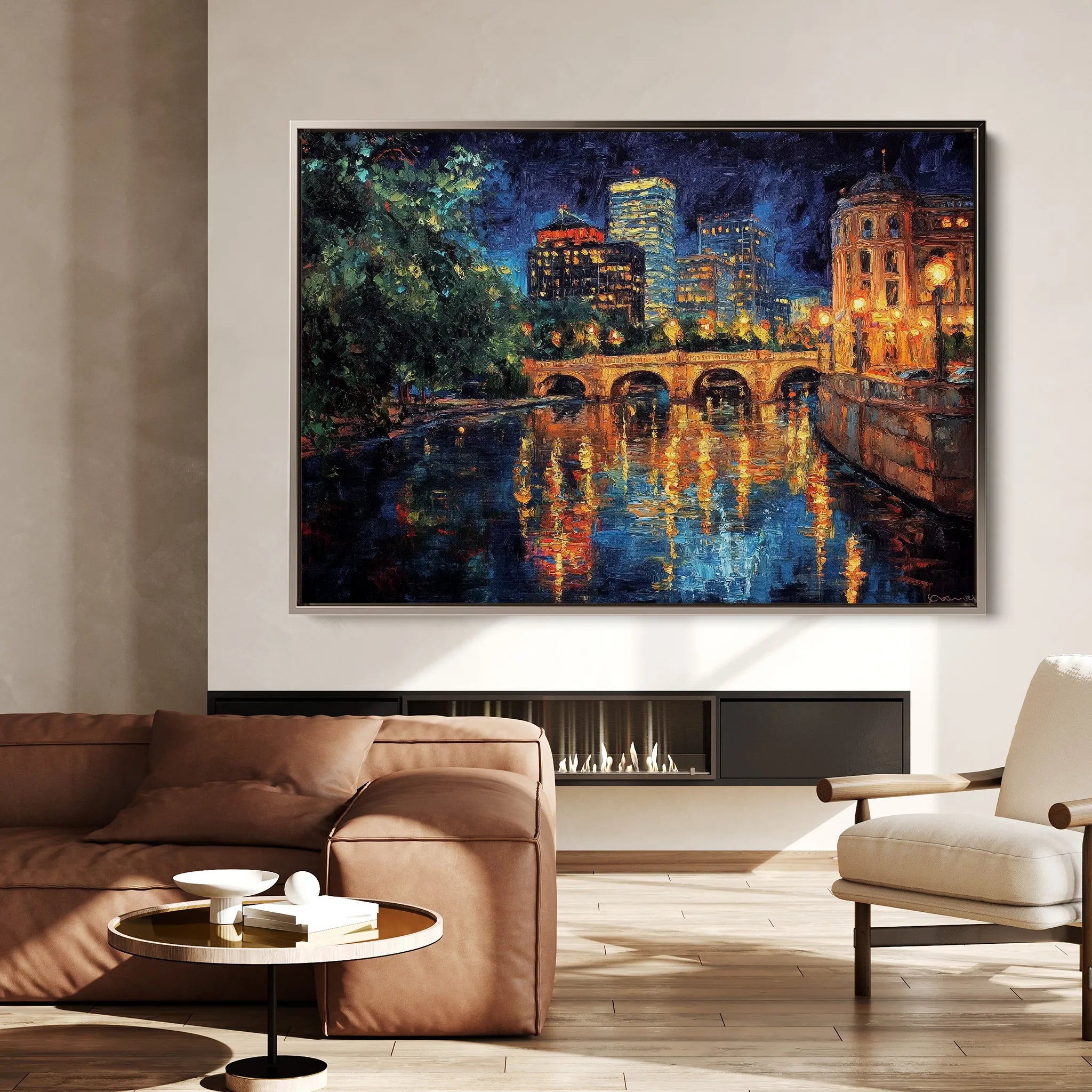 Landscape 415 Canvas Art 18" x 24" / 45 x 60 cm / Black