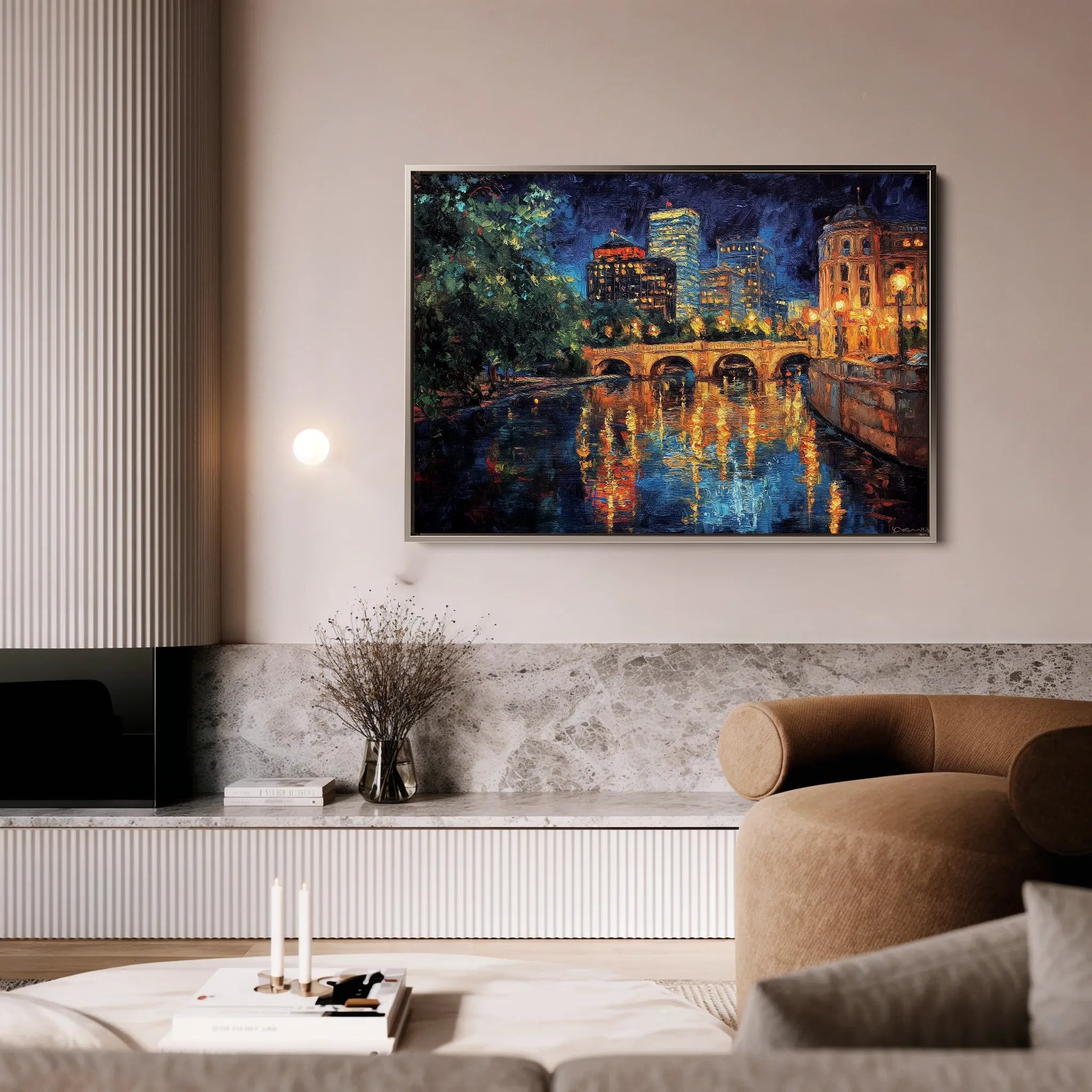 Landscape 415 Canvas Art 18" x 24" / 45 x 60 cm / Black