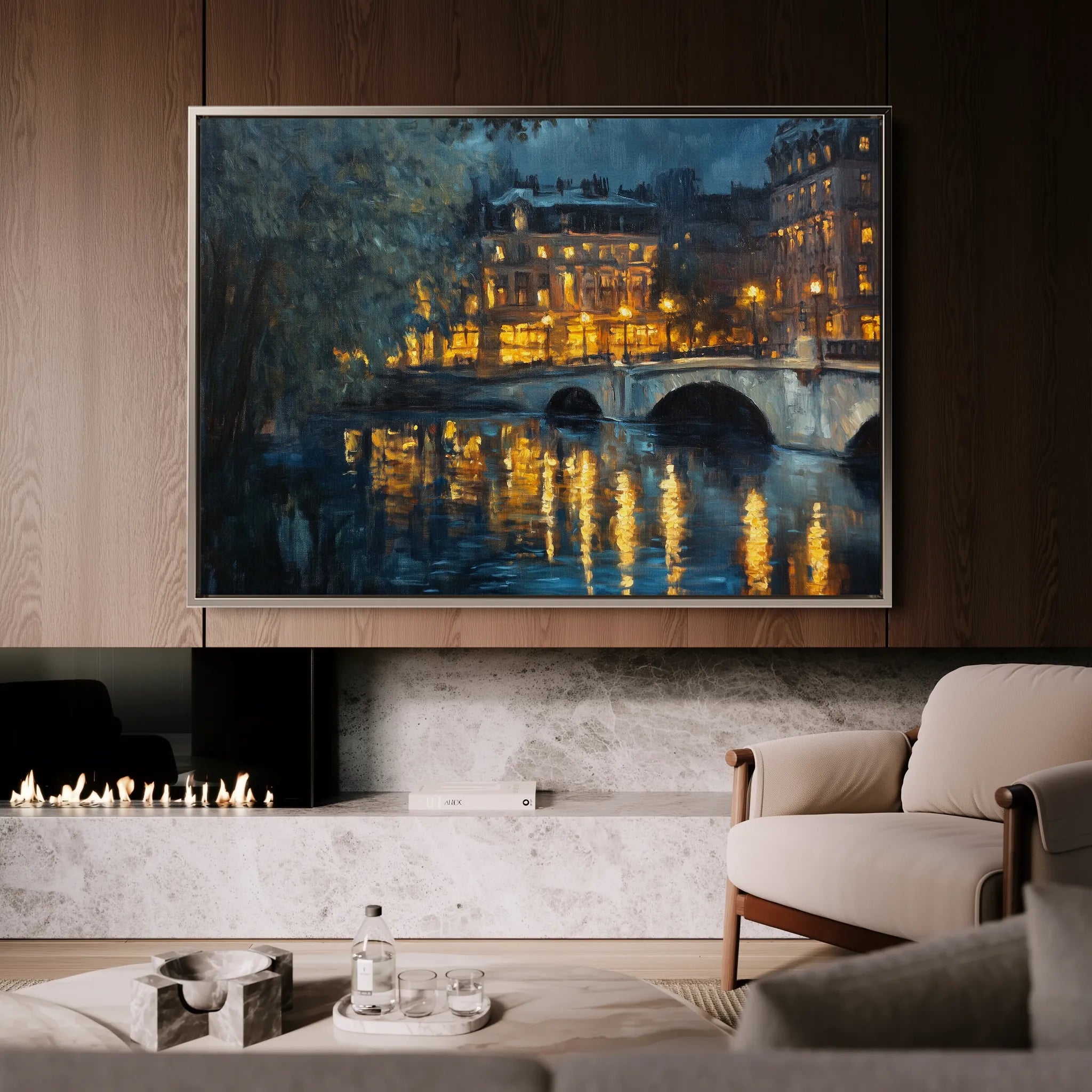 Landscape 416 Canvas Art 18" x 24" / 45 x 60 cm / Black