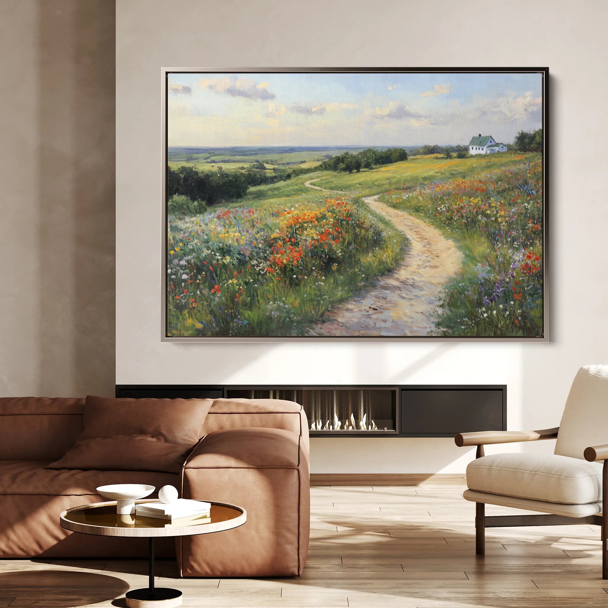 Landscape 417 Canvas Art 18" x 24" / 45 x 60 cm / Black