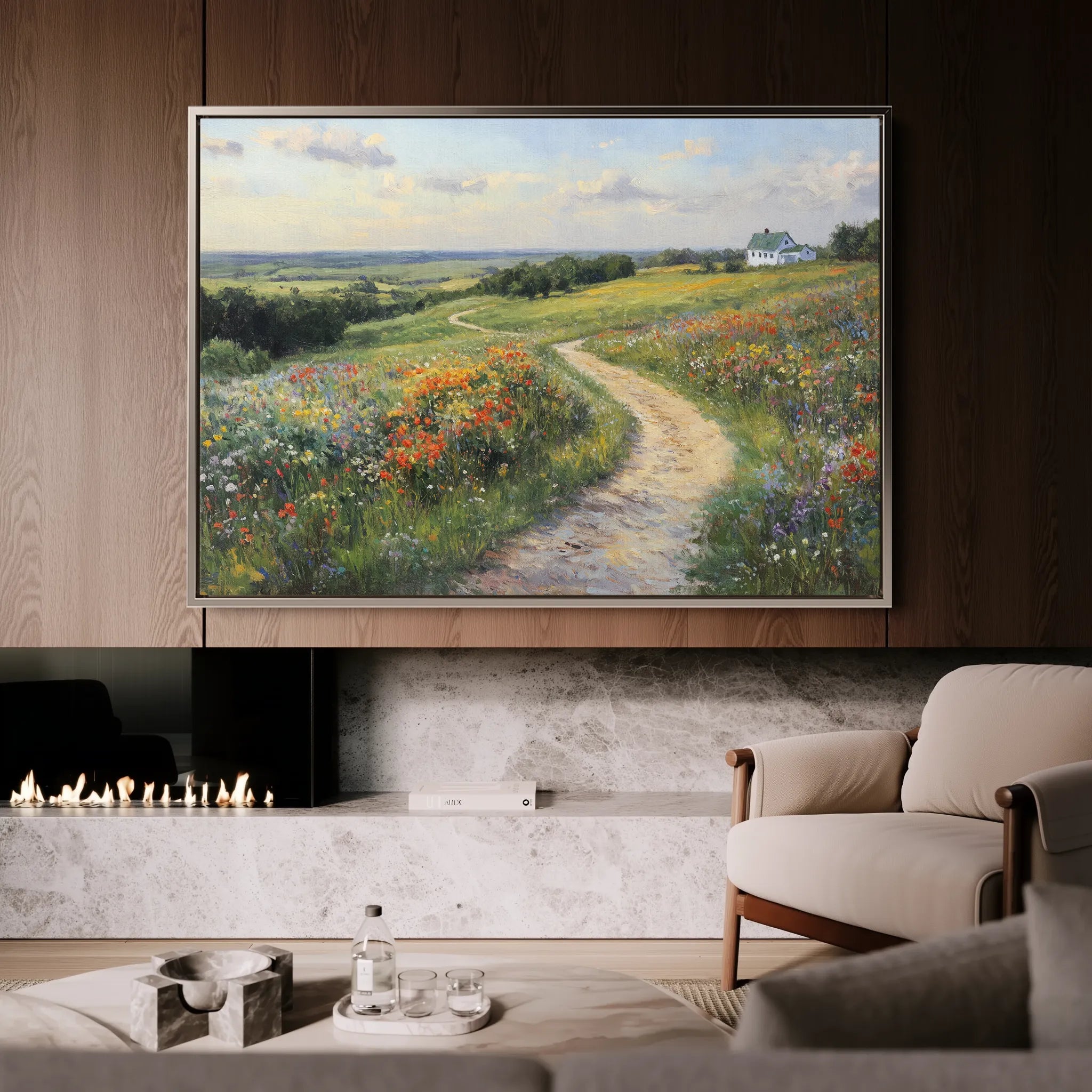Landscape 417 Canvas Art 18" x 24" / 45 x 60 cm / Black