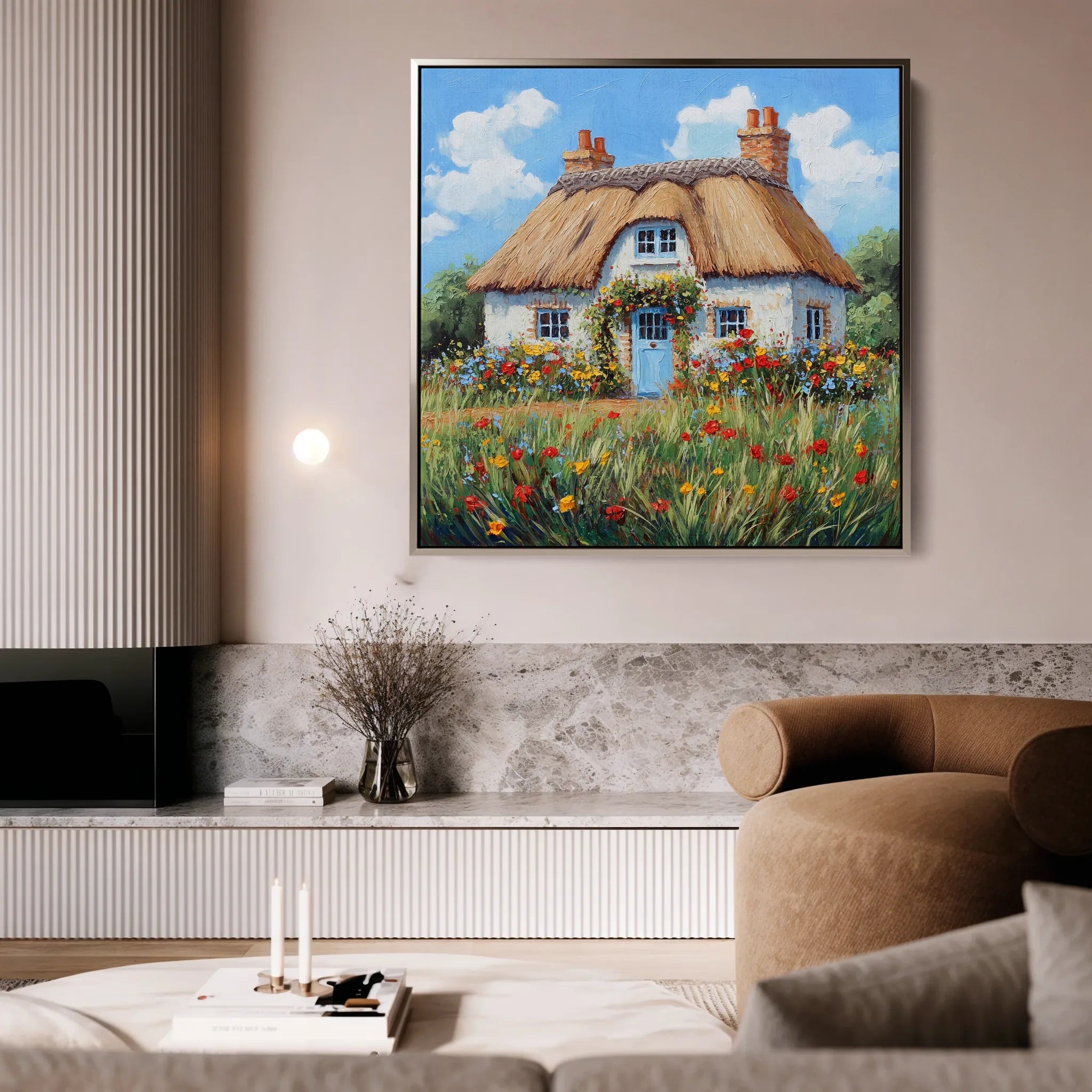 Landscape 420 Canvas Art 16" x 16" / 40 x 40 cm / Black
