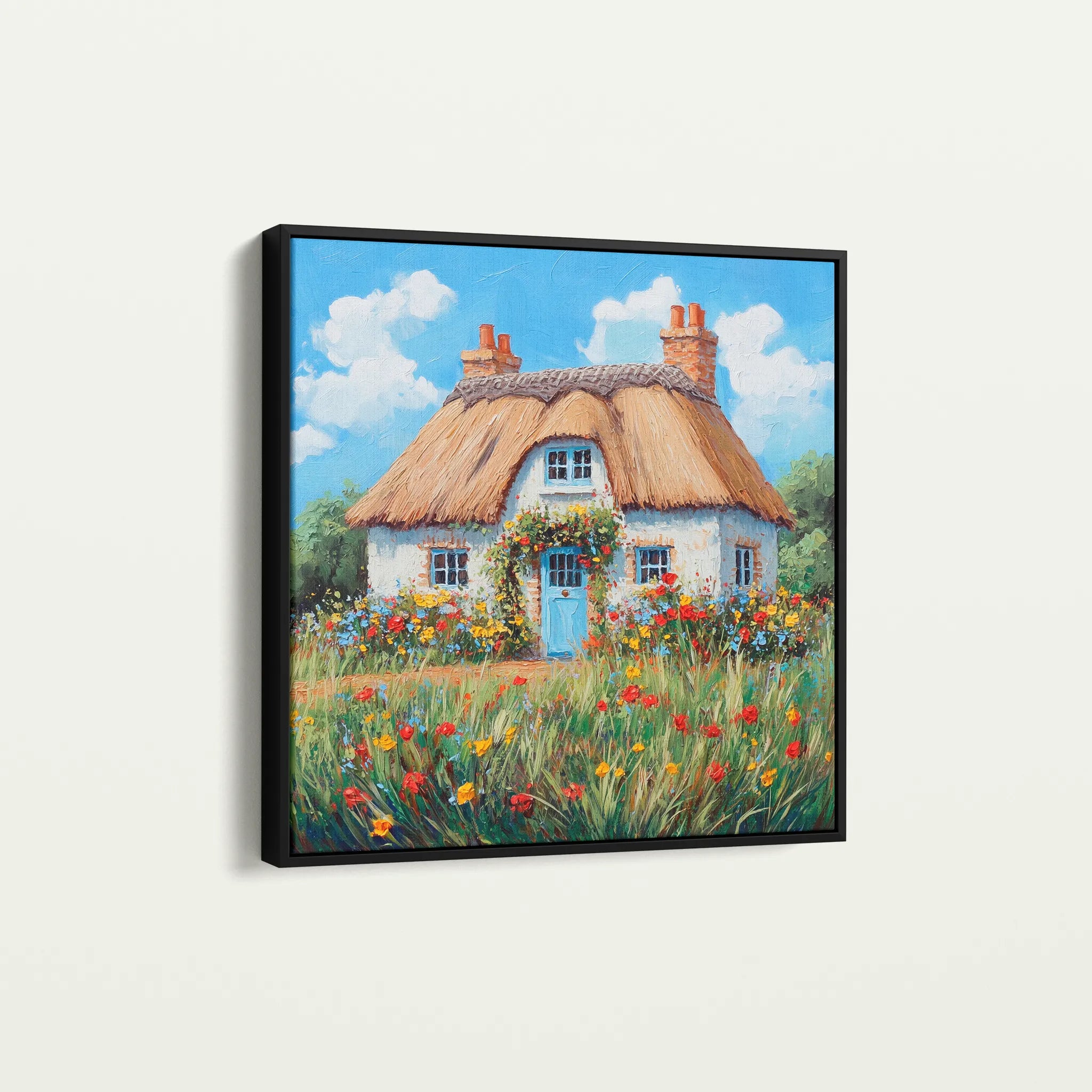 Landscape 420 Canvas Art 16" x 16" / 40 x 40 cm / Black