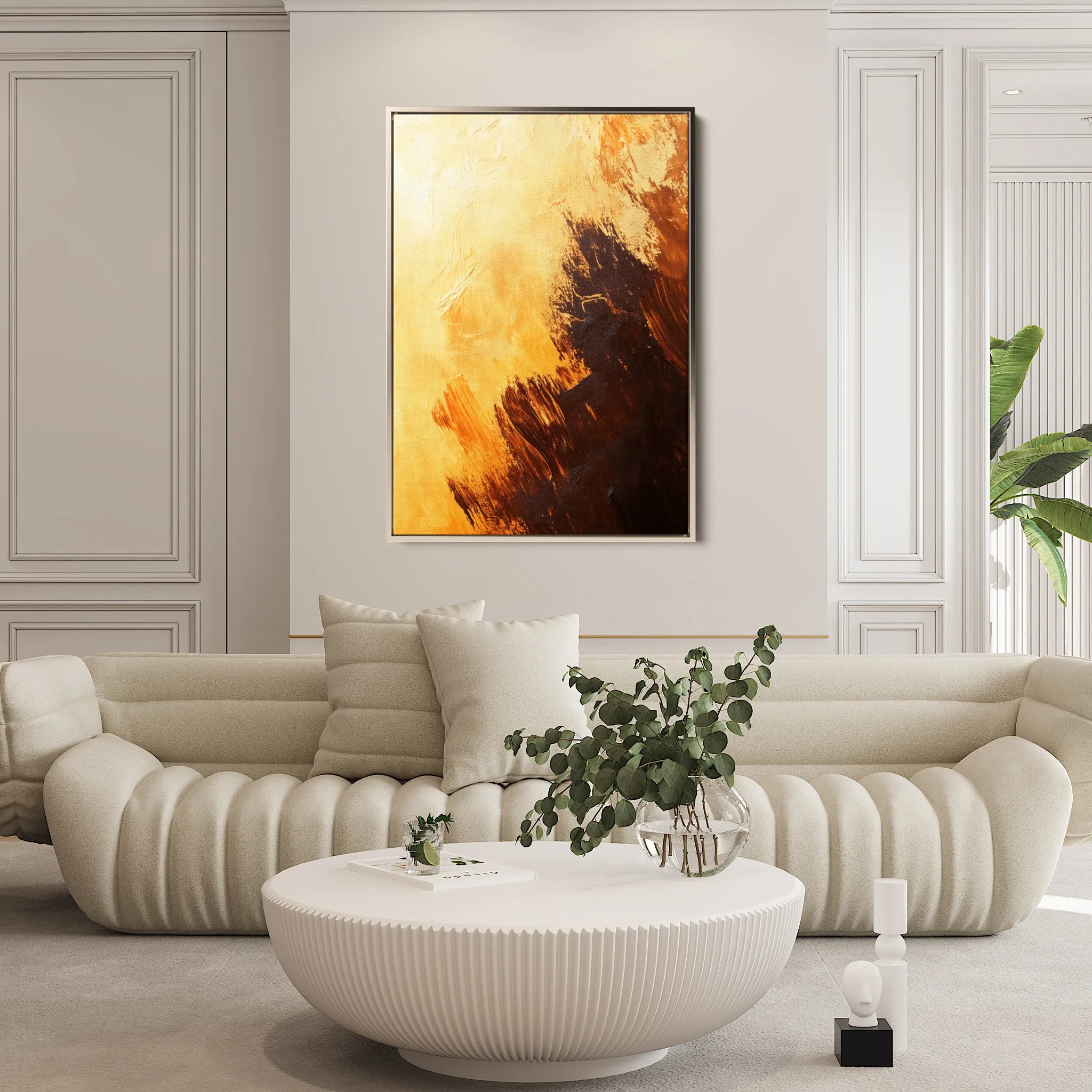 Abstract 421 Canvas Art 18" x 24" / 45 x 60 cm / Black