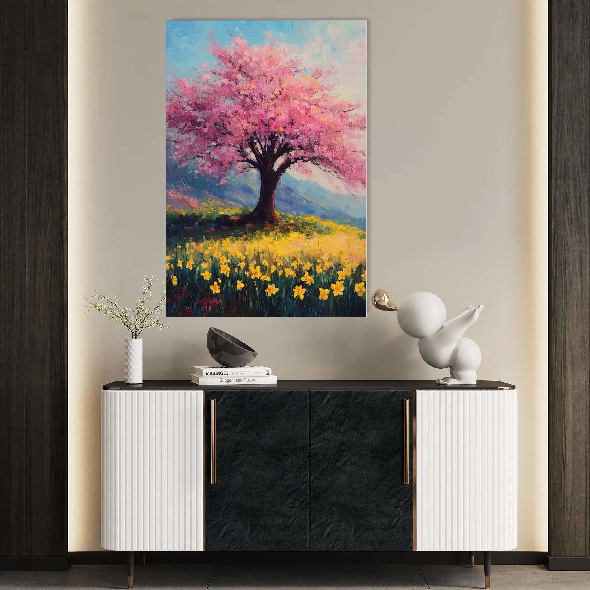 Landscape 424 Canvas Art 18" x 24" / 45 x 60 cm / Black