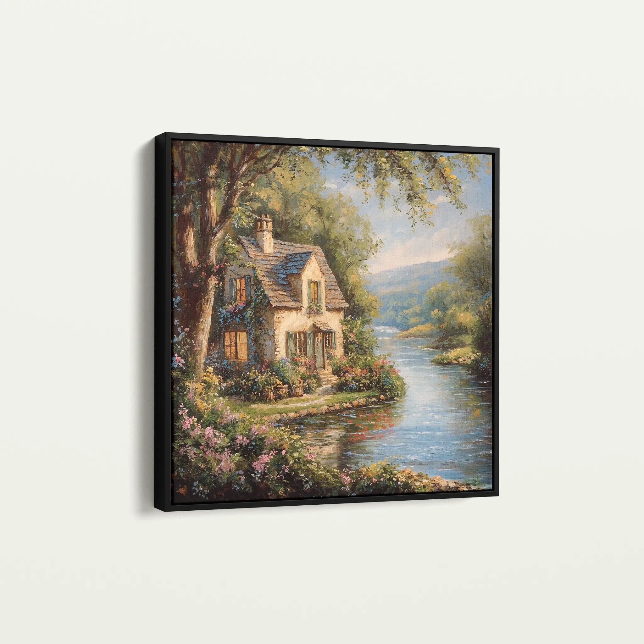 Landscape 426 Canvas Art 16" x 16" / 40 x 40 cm / Black