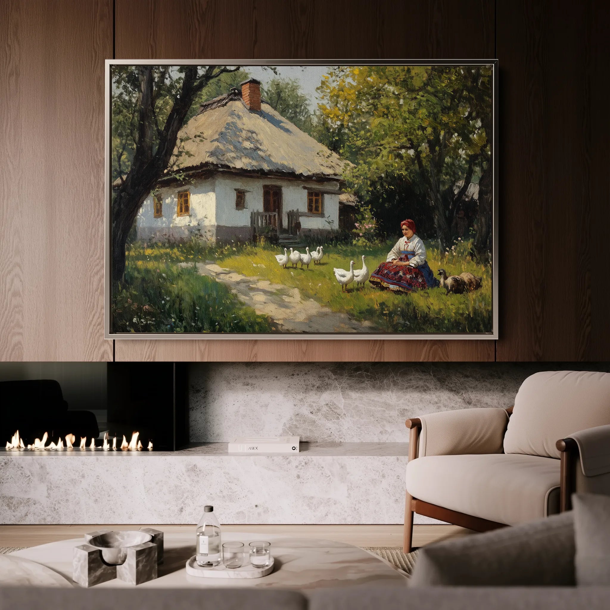 Landscape 428 Canvas Art 18" x 24" / 45 x 60 cm / Black