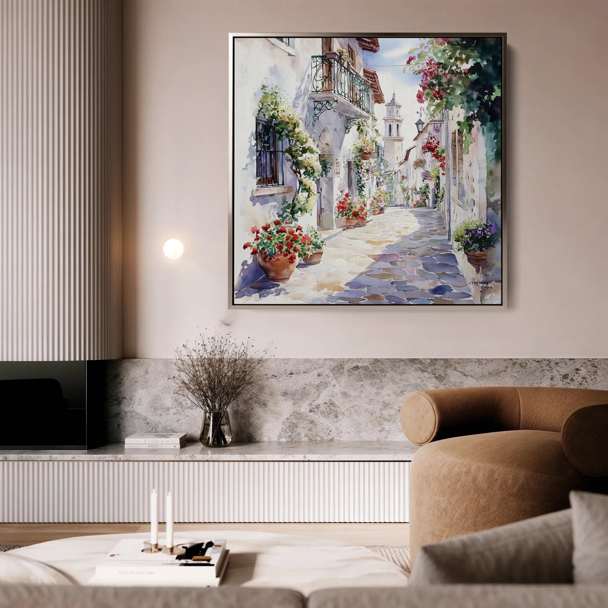 Landscape 430 Canvas Art 16" x 16" / 40 x 40 cm / Black