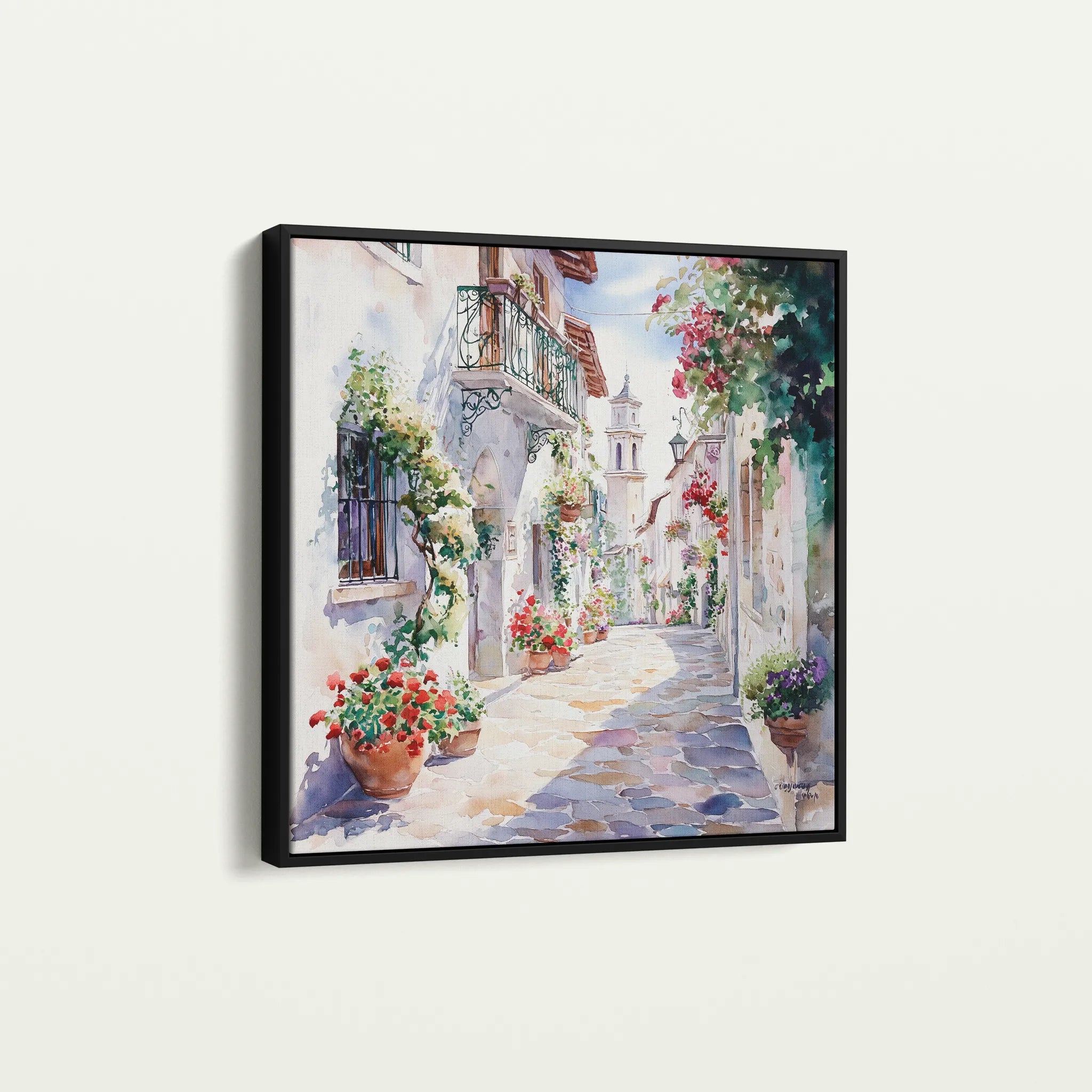 Landscape 430 Canvas Art 16" x 16" / 40 x 40 cm / Black