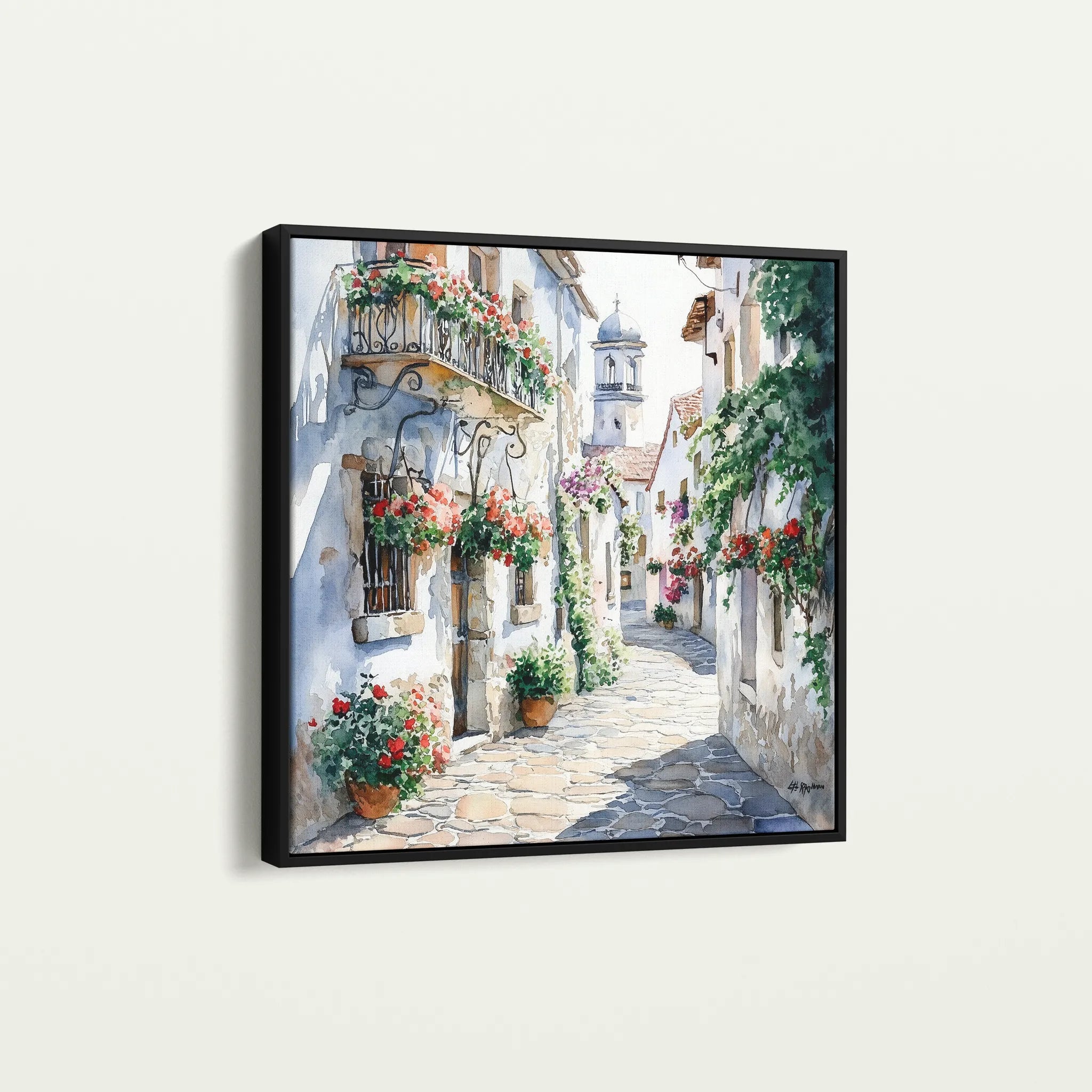 Landscape 431 Canvas Art 16" x 16" / 40 x 40 cm / Black