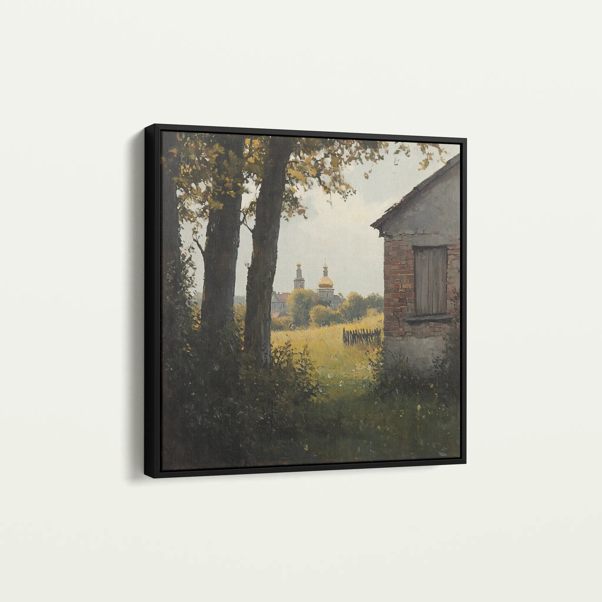 Landscape 432 Canvas Art 16" x 16" / 40 x 40 cm / Black