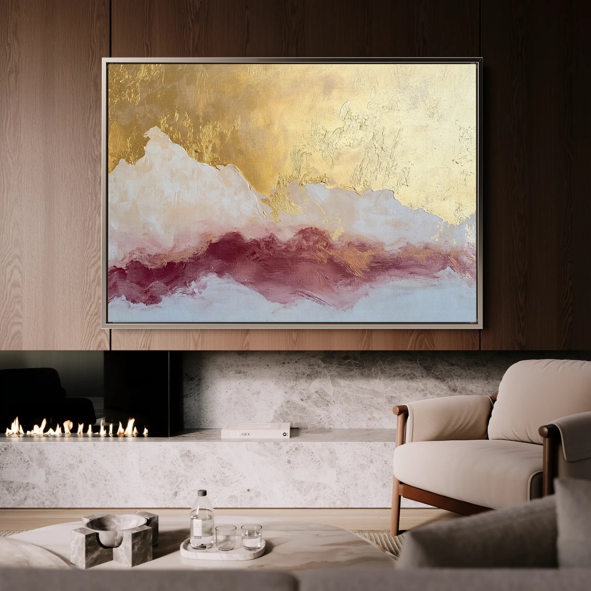 Abstract 433 Canvas Art 18" x 24" / 45 x 60 cm / Black