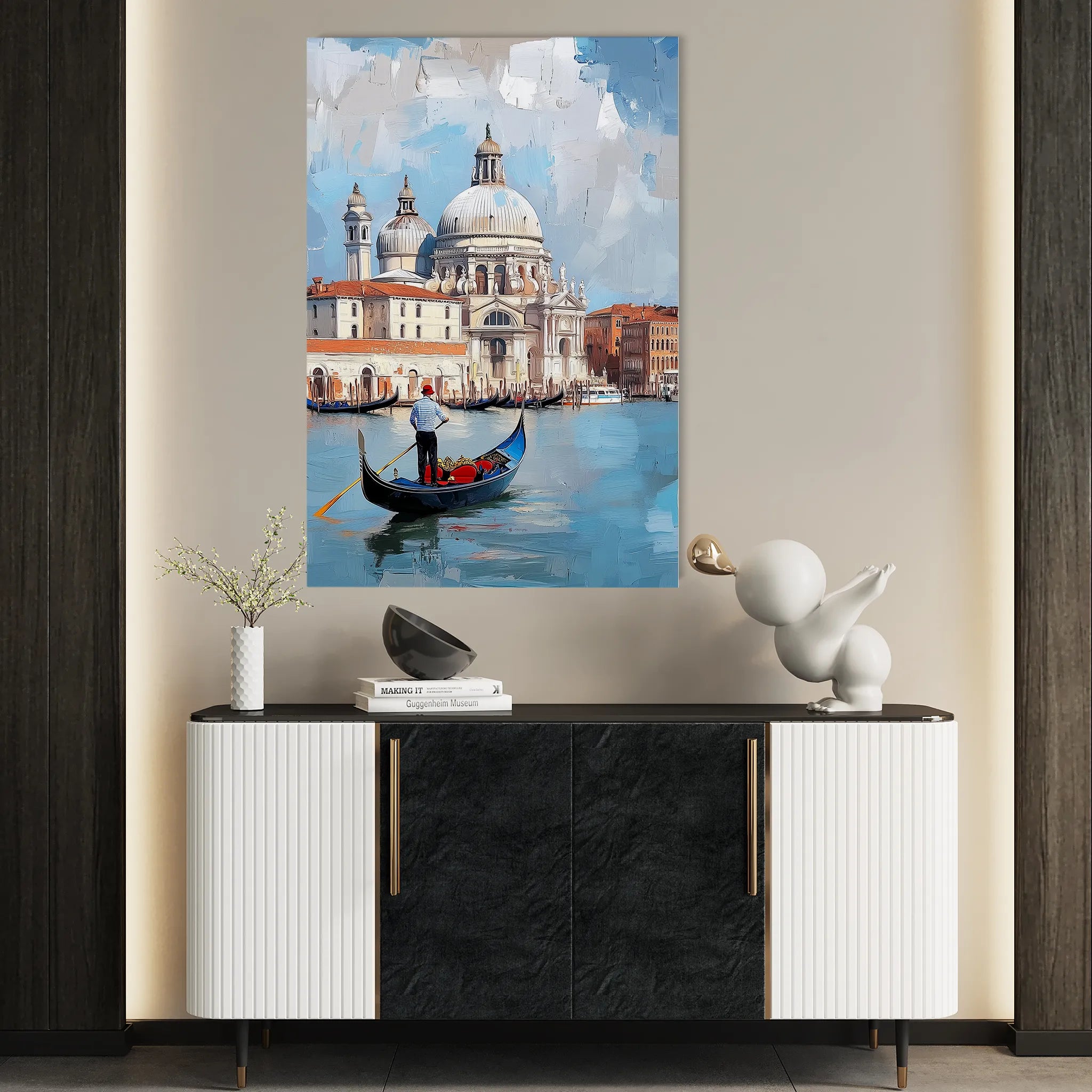 Landscape 433 Canvas Art 18" x 24" / 45 x 60 cm / Black