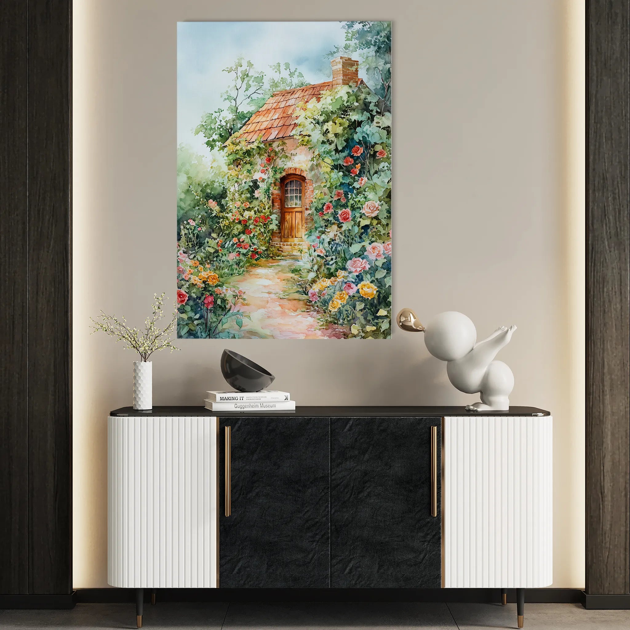 Landscape 436 Canvas Art 18" x 24" / 45 x 60 cm / Black