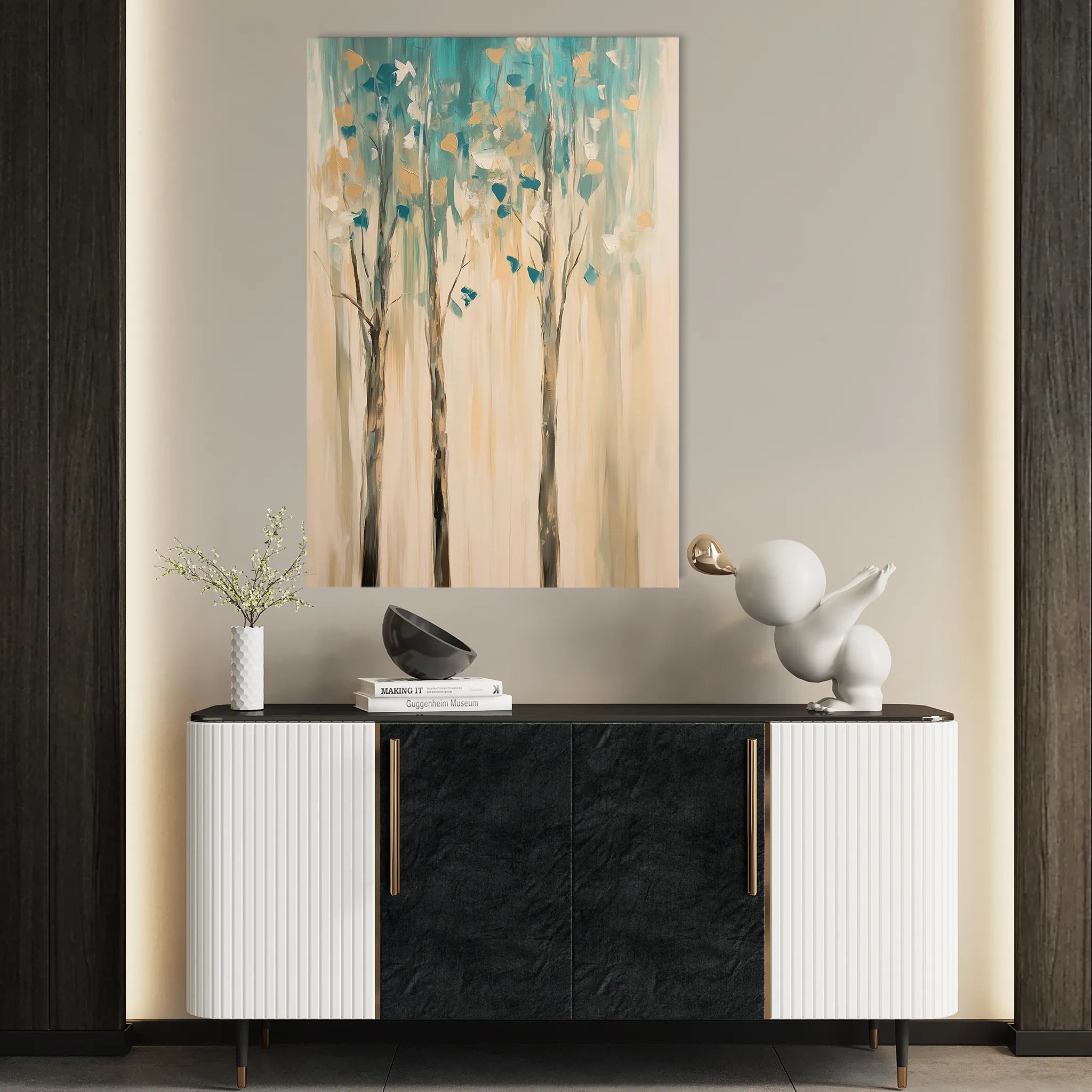 Landscape 437 Canvas Art 18" x 24" / 45 x 60 cm / Black