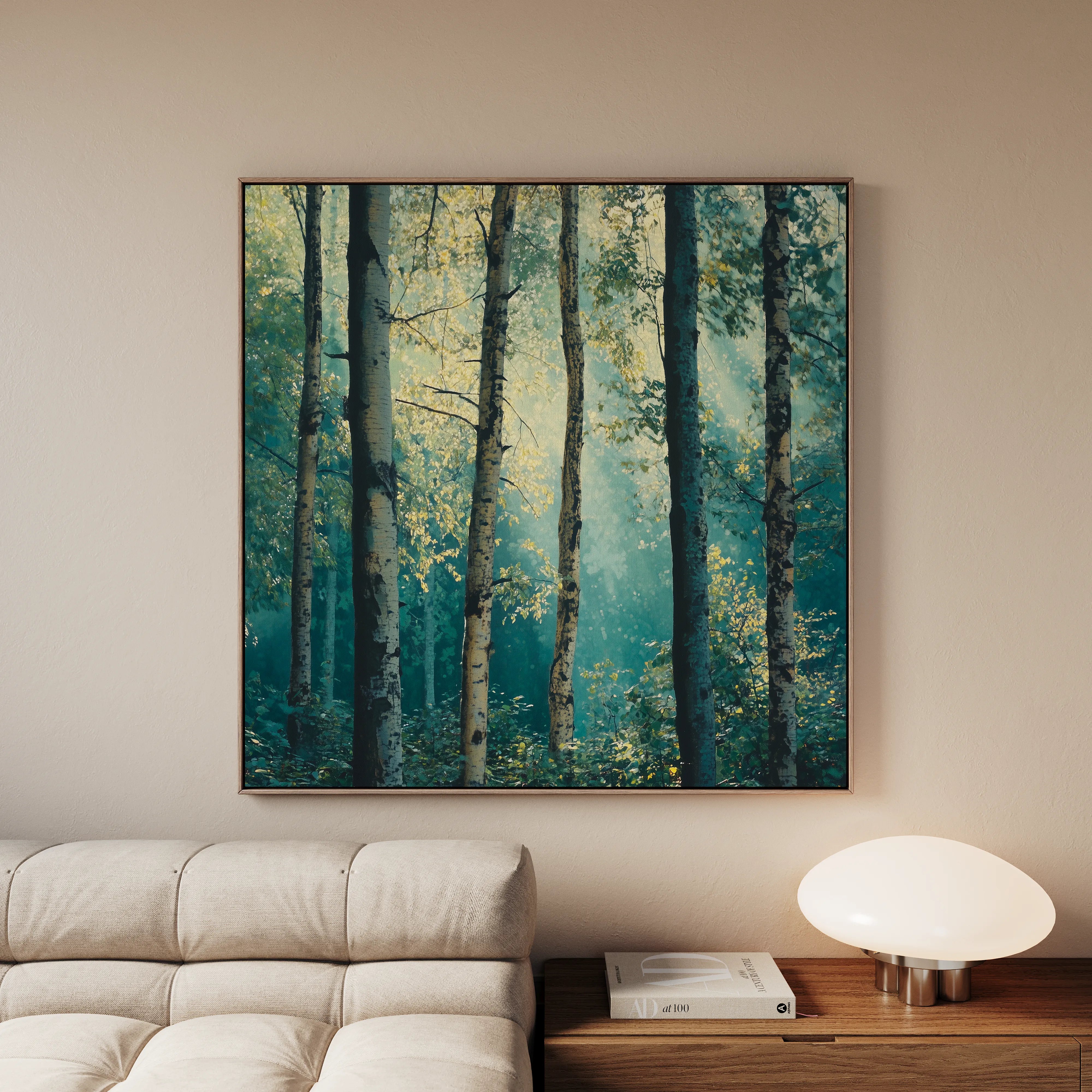 Landscape 439 Canvas Art 16" x 16" / 40 x 40 cm / Black