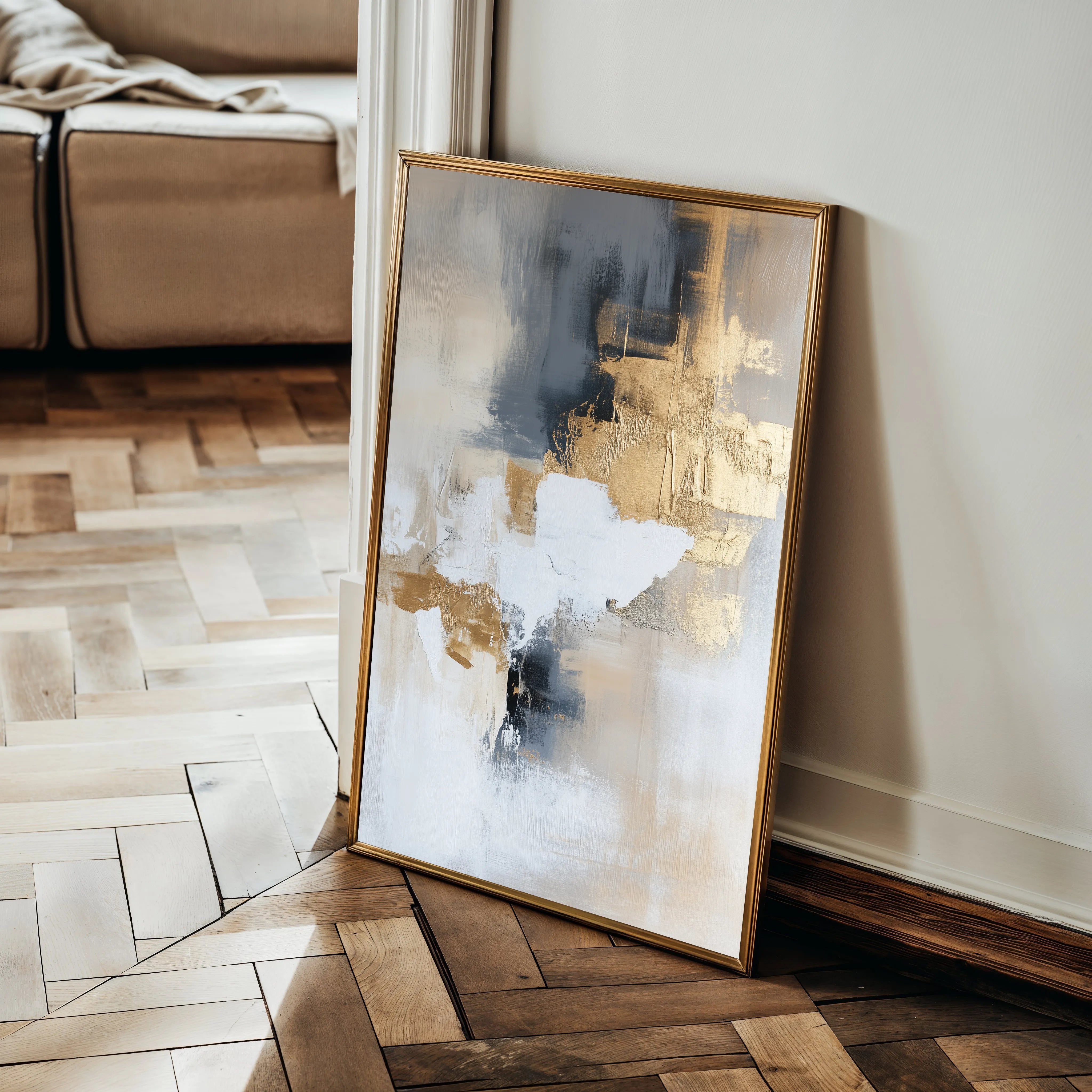 Abstract 440 Canvas Art 18" x 24" / 45 x 60 cm / Black