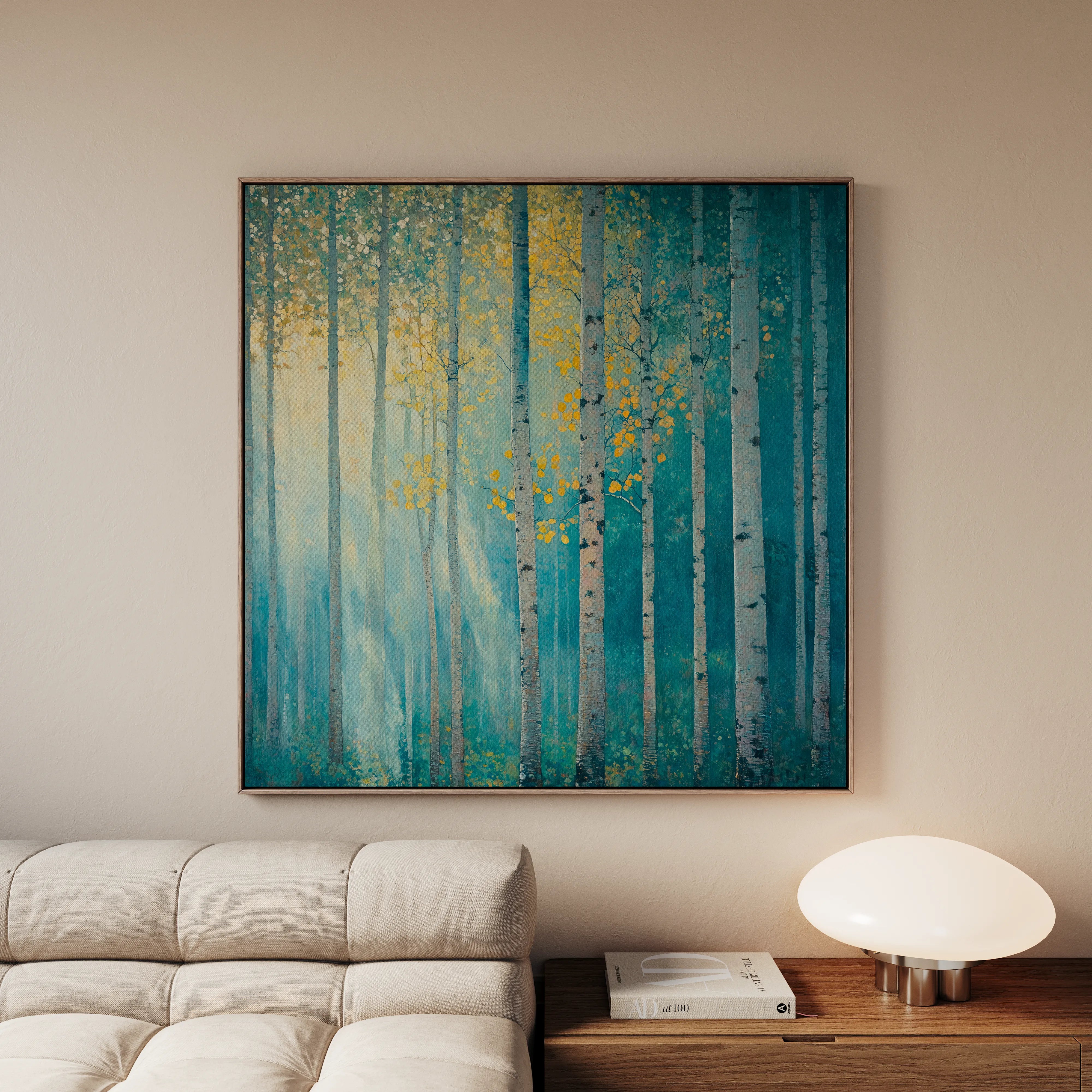 Landscape 440 Canvas Art 16" x 16" / 40 x 40 cm / Black