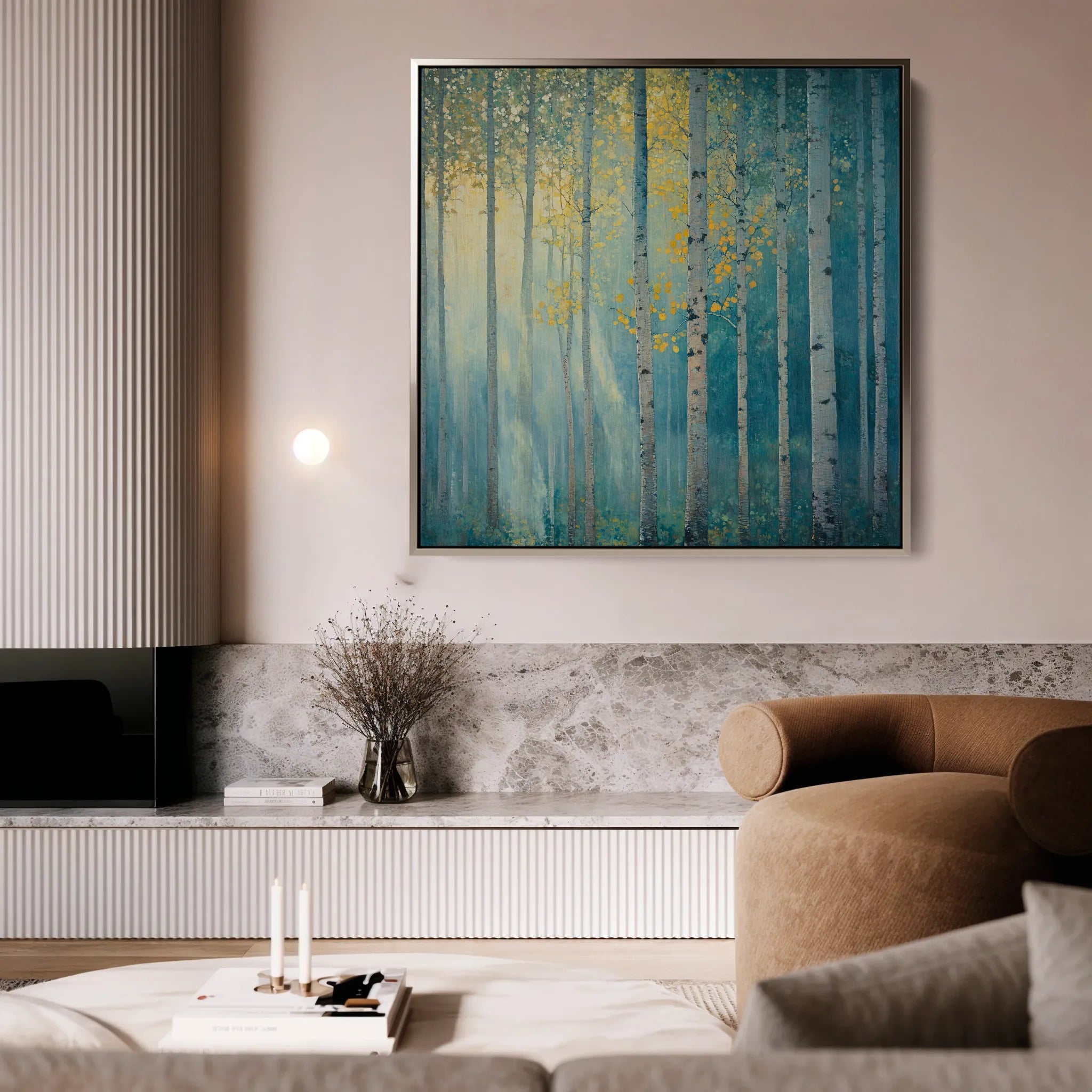 Landscape 440 Canvas Art 16" x 16" / 40 x 40 cm / Black