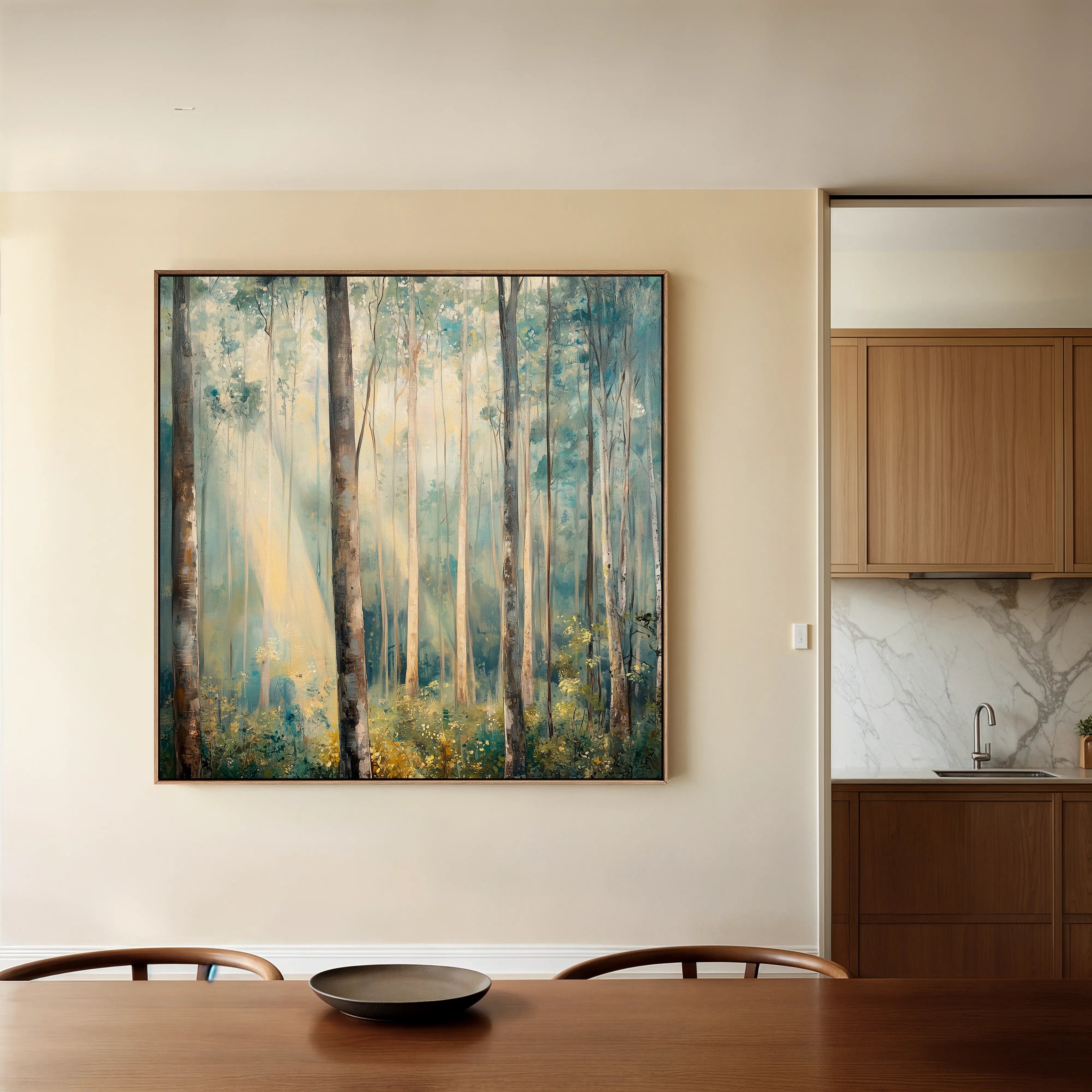 Landscape 441 Canvas Art 16" x 16" / 40 x 40 cm / Black