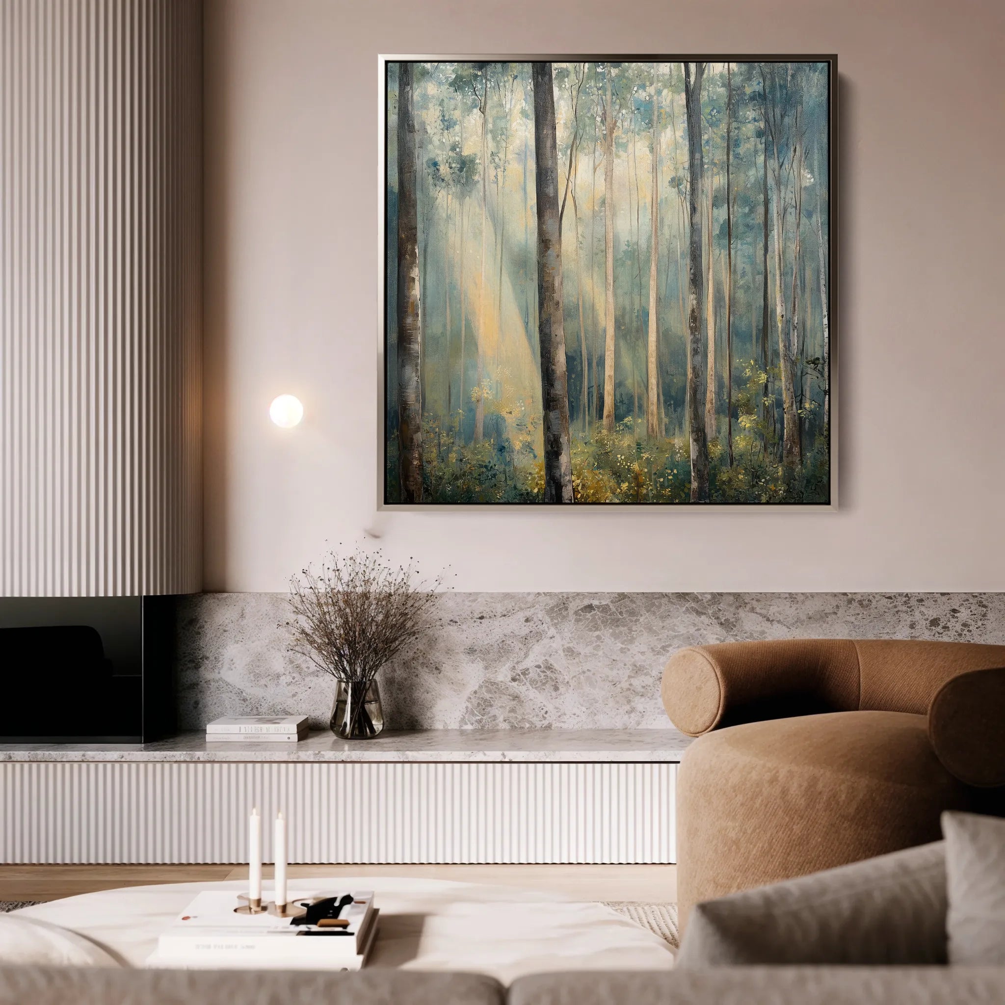 Landscape 441 Canvas Art 16" x 16" / 40 x 40 cm / Black