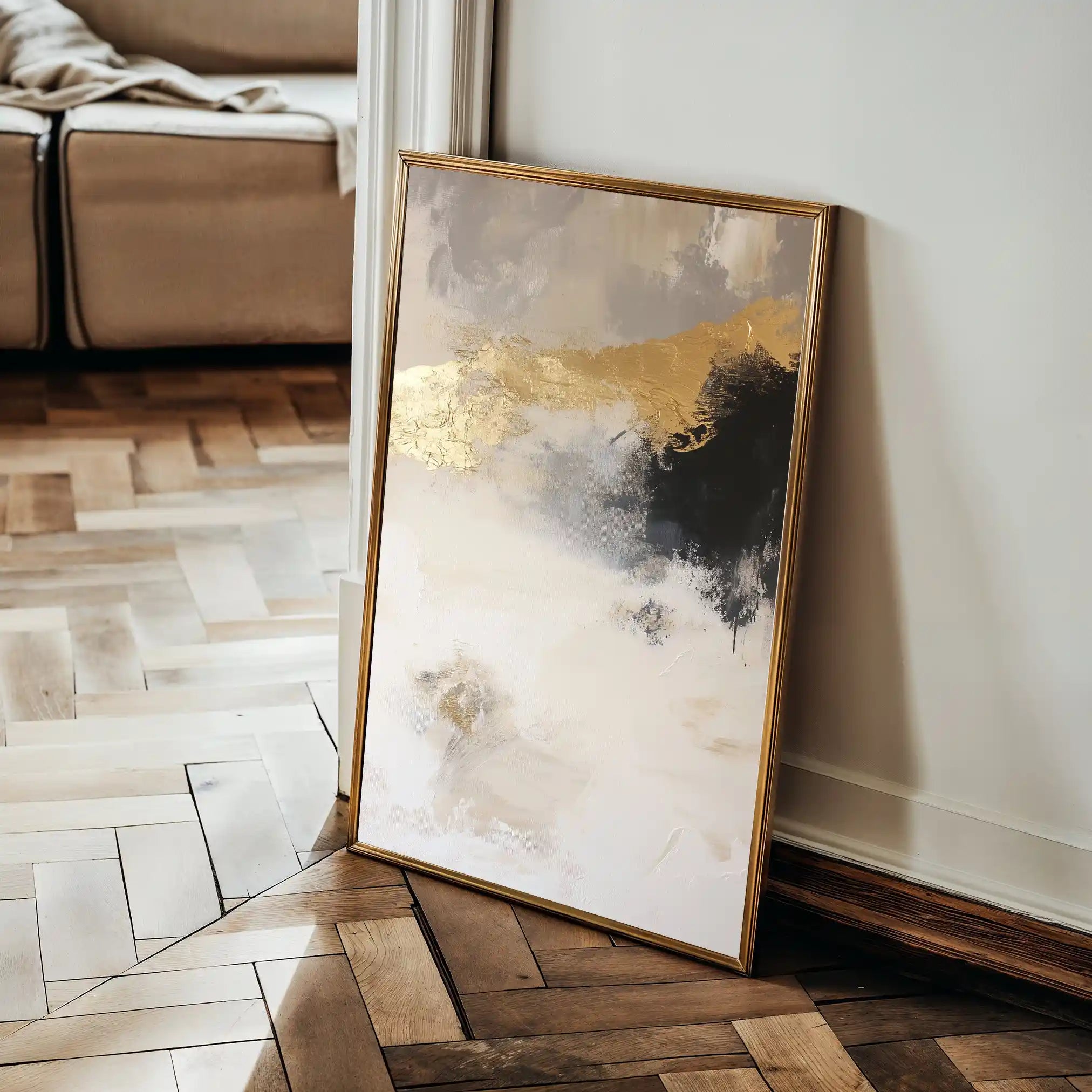 Abstract 442 Canvas Art 18" x 24" / 45 x 60 cm / Black