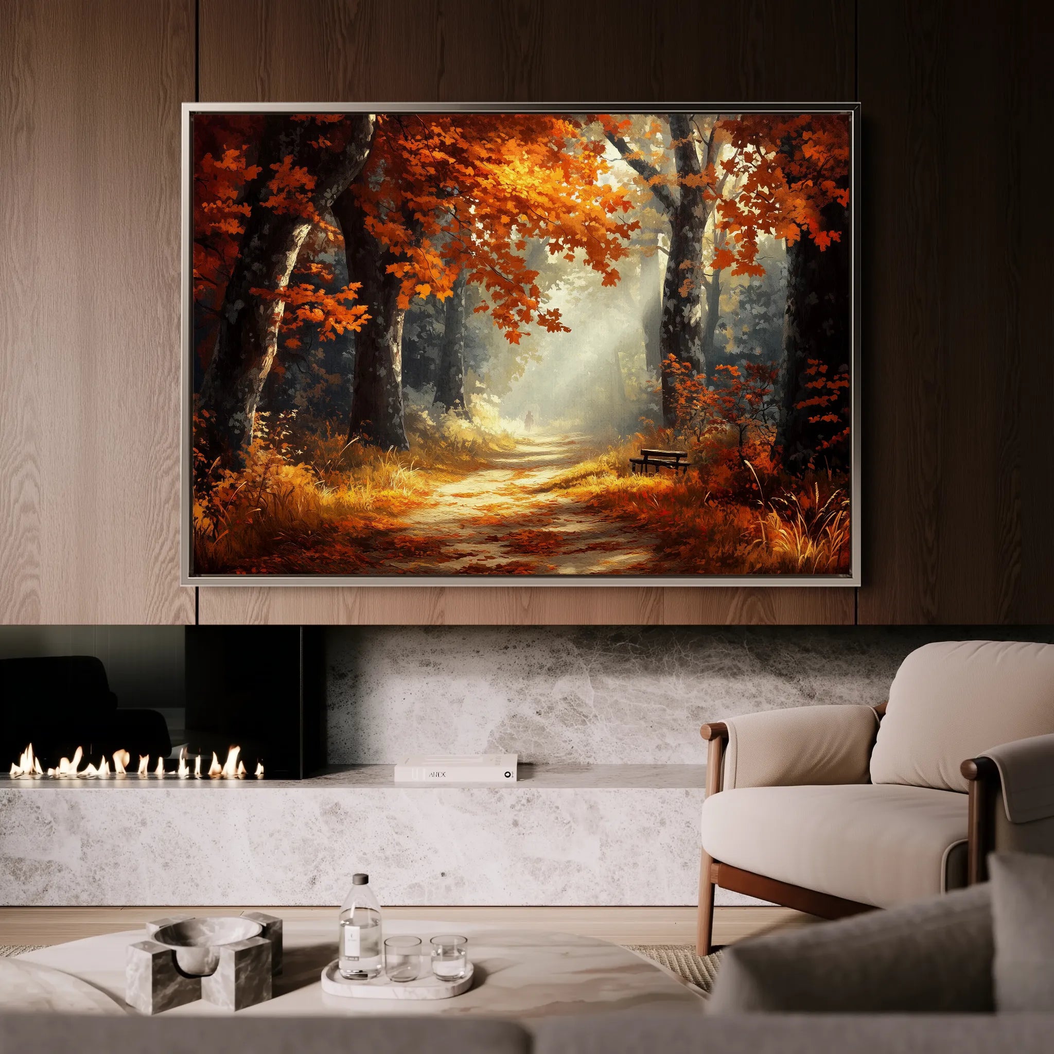 Landscape 443 Canvas Art 18" x 24" / 45 x 60 cm / Black