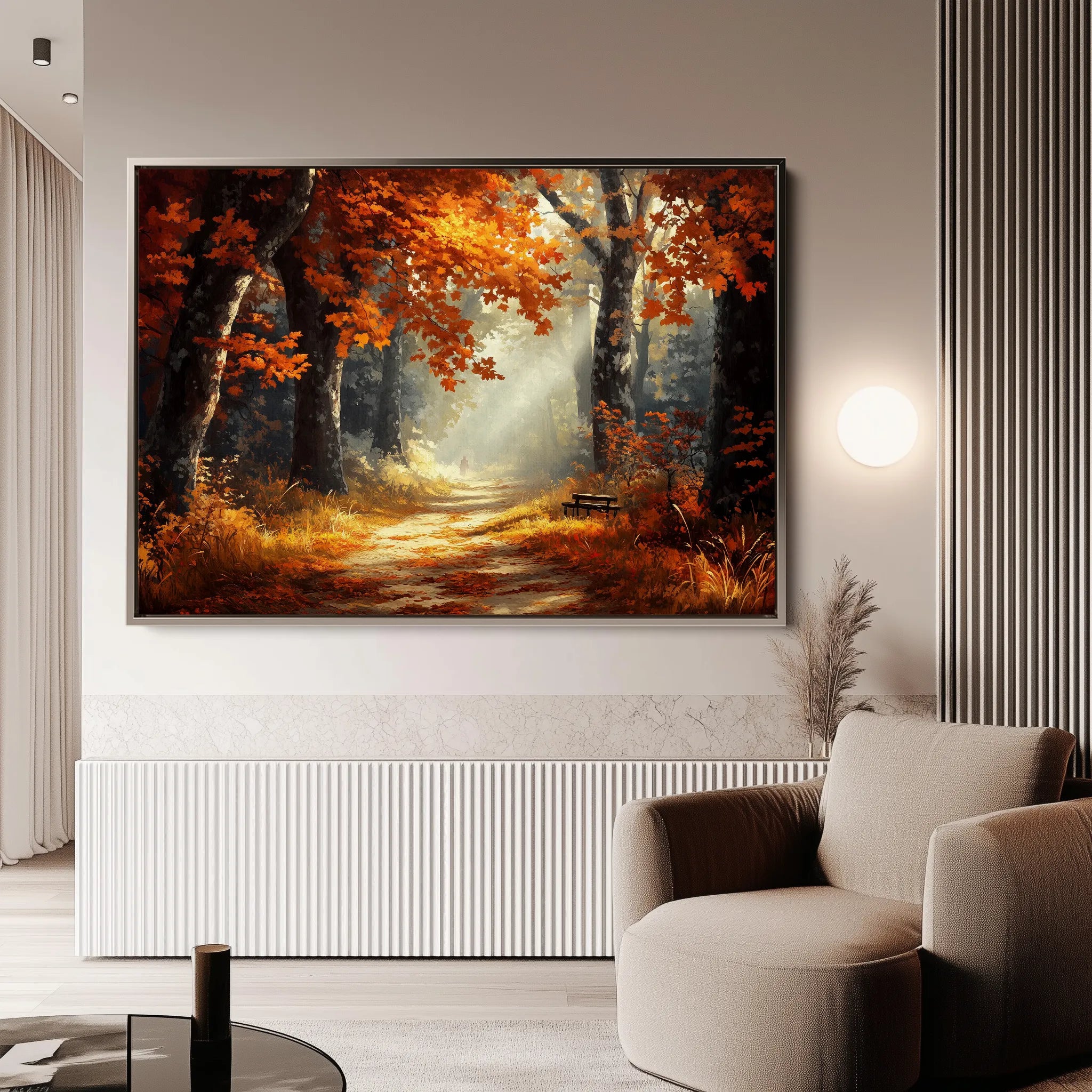 Landscape 443 Canvas Art 18" x 24" / 45 x 60 cm / Black