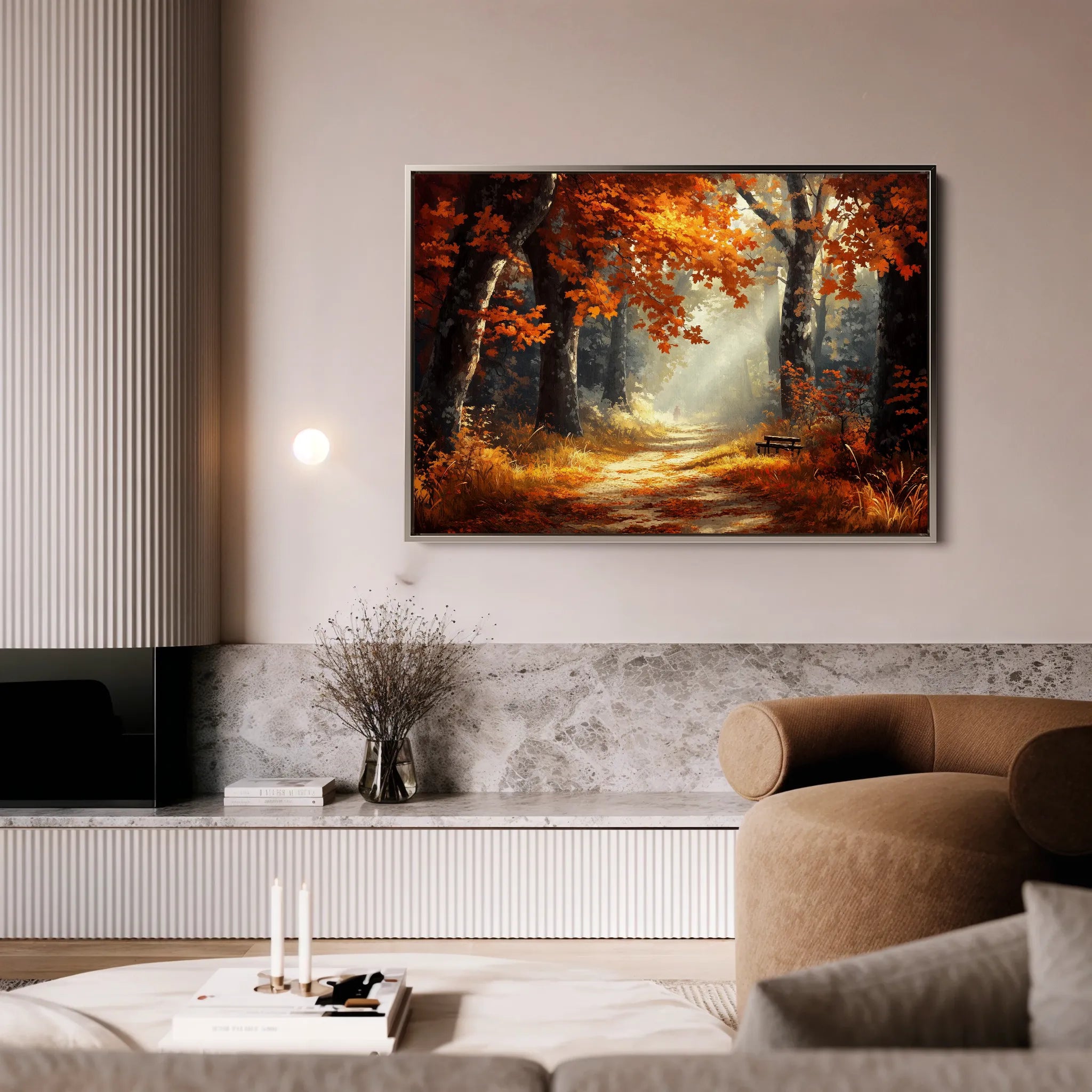 Landscape 443 Canvas Art 18" x 24" / 45 x 60 cm / Black