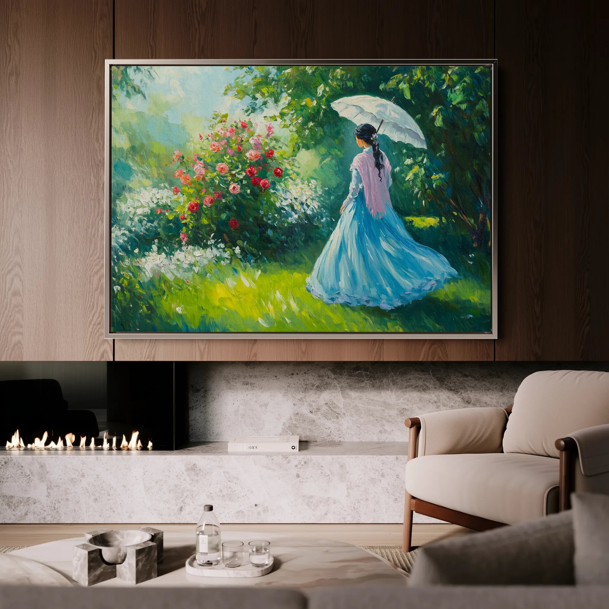 Landscape 444 Canvas Art 18" x 24" / 45 x 60 cm / Black