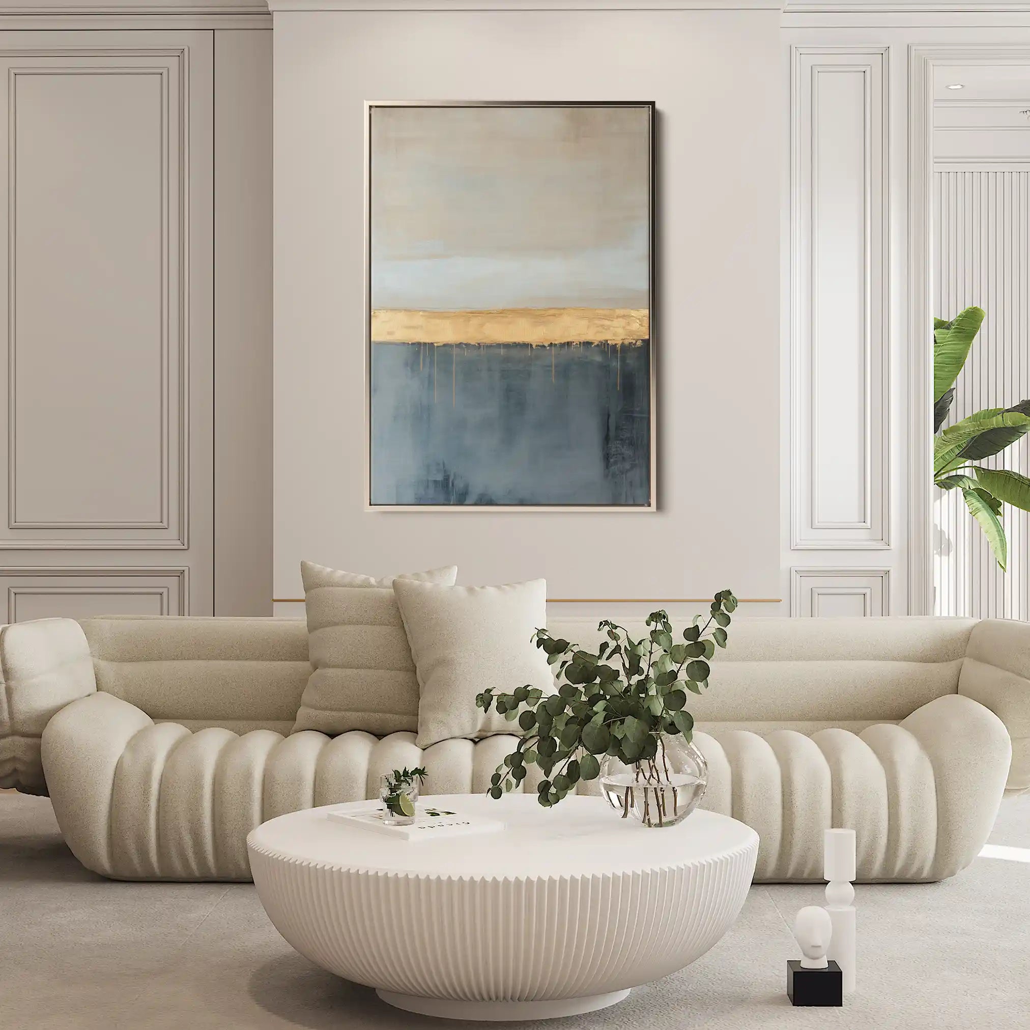 Abstract 445 Canvas Art 18" x 24" / 45 x 60 cm / Black