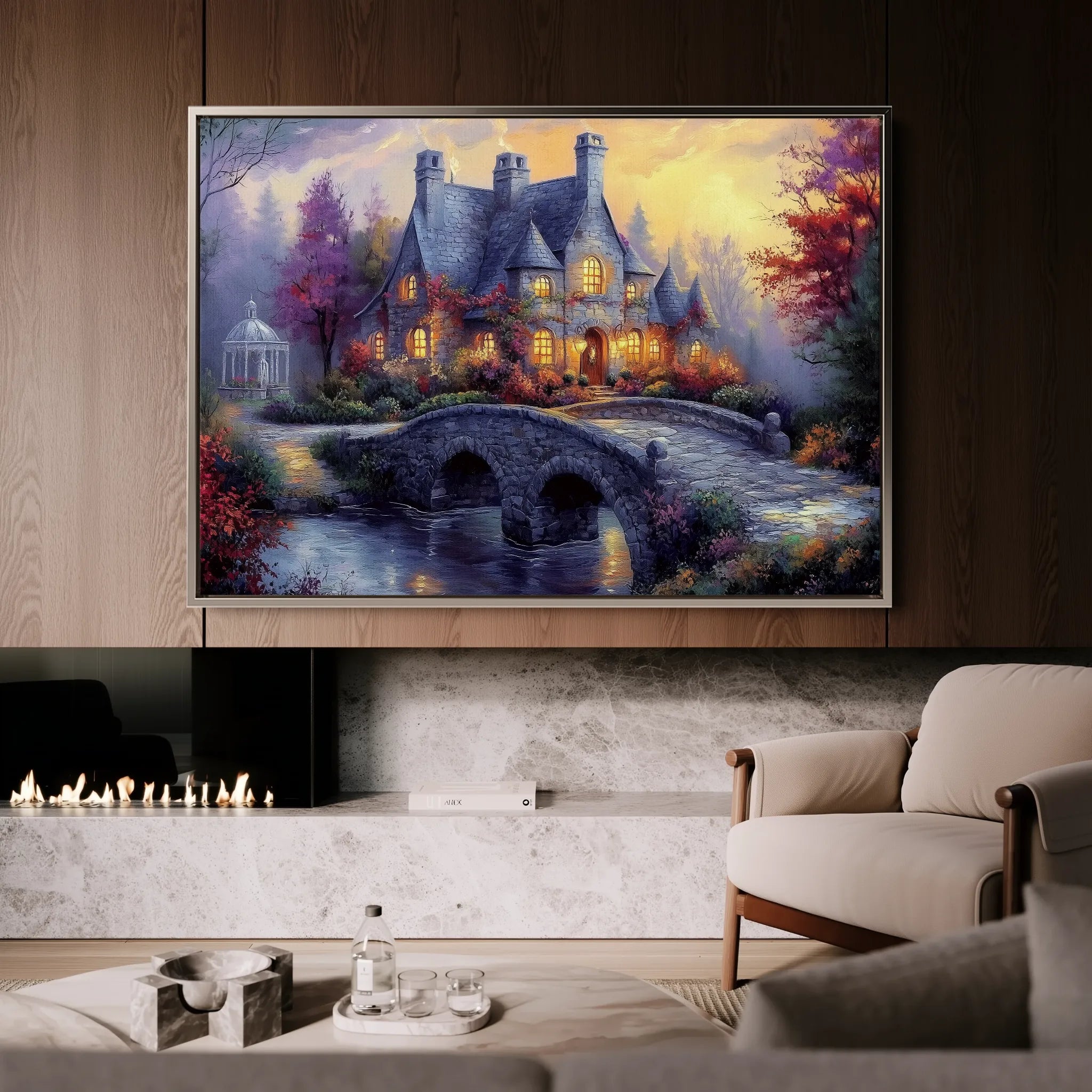 Landscape 448 Canvas Art 18" x 24" / 45 x 60 cm / Black