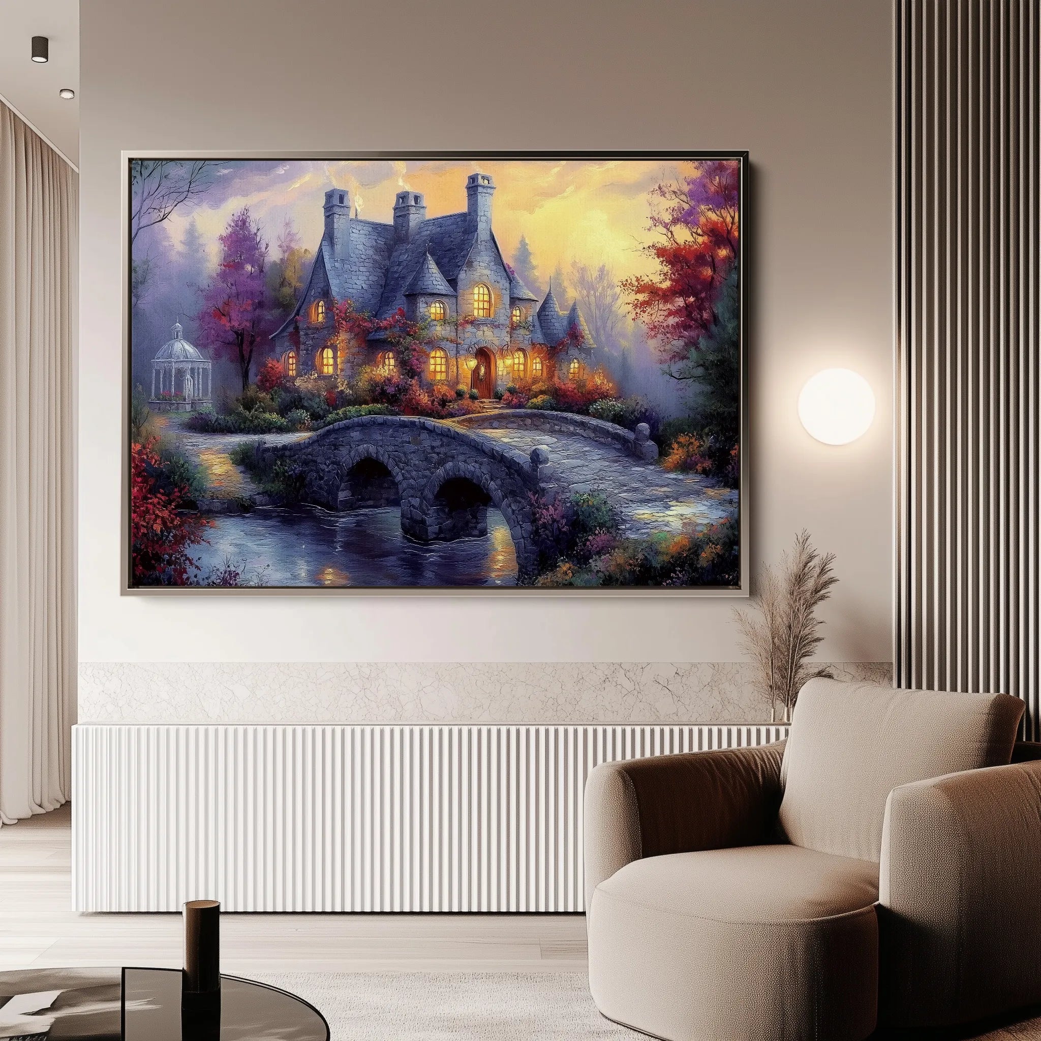 Landscape 448 Canvas Art 18" x 24" / 45 x 60 cm / Black