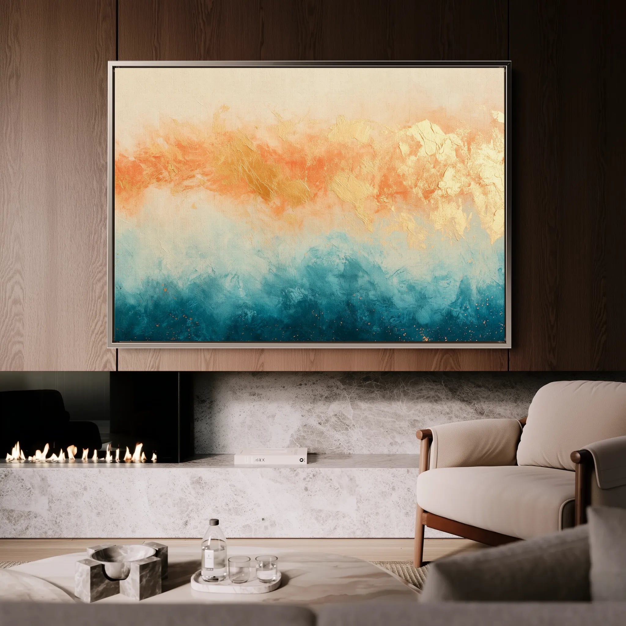 Abstract 449 Canvas Art 18" x 24" / 45 x 60 cm / Black