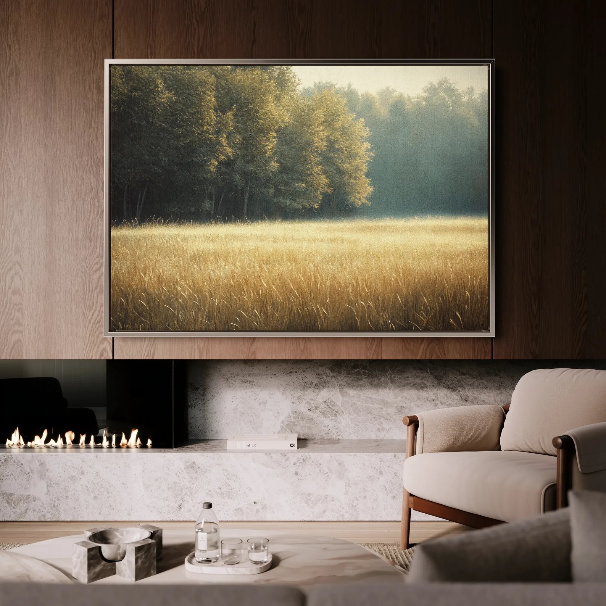 Landscape 449 Canvas Art 18" x 24" / 45 x 60 cm / Black