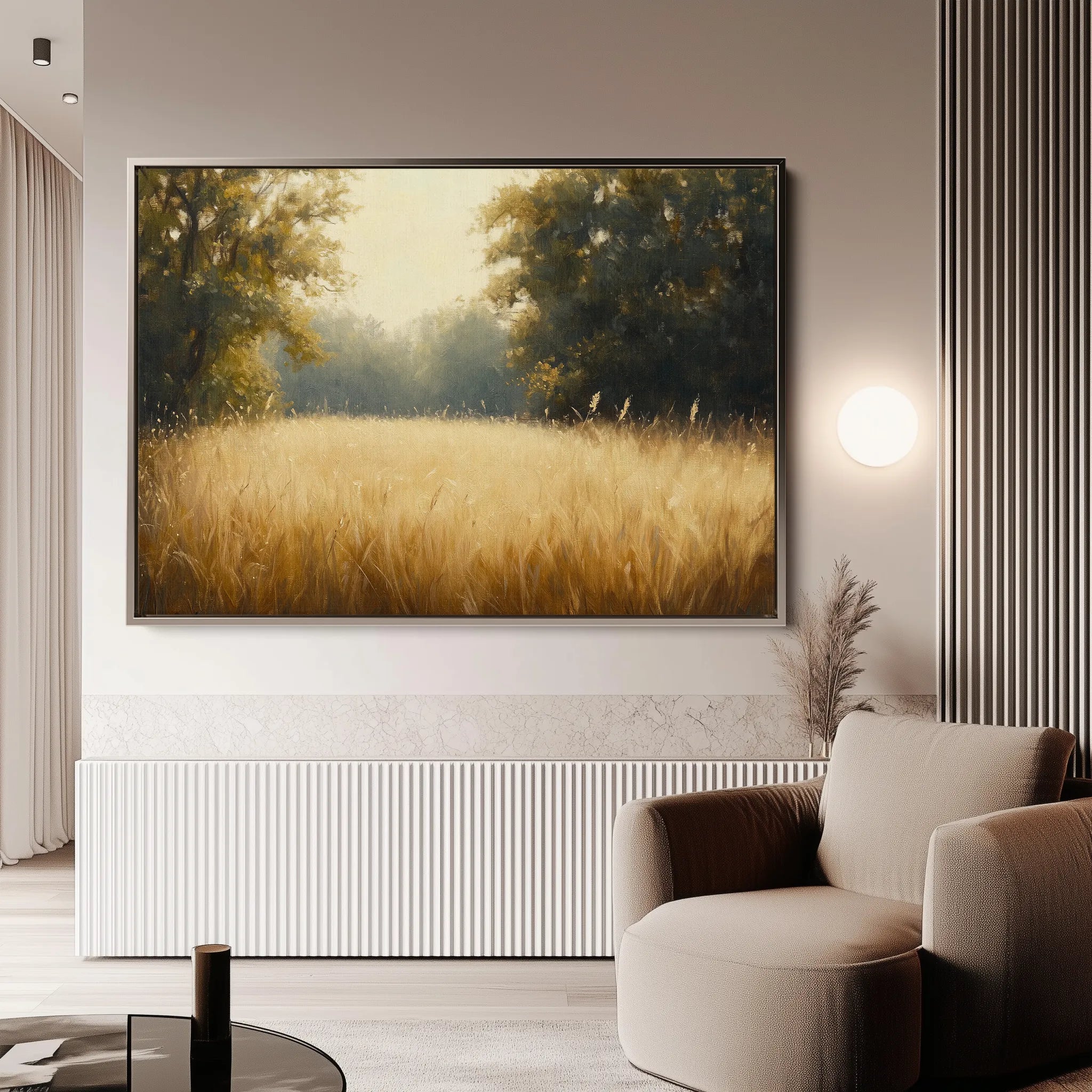 Landscape 450 Canvas Art 18" x 24" / 45 x 60 cm / Black