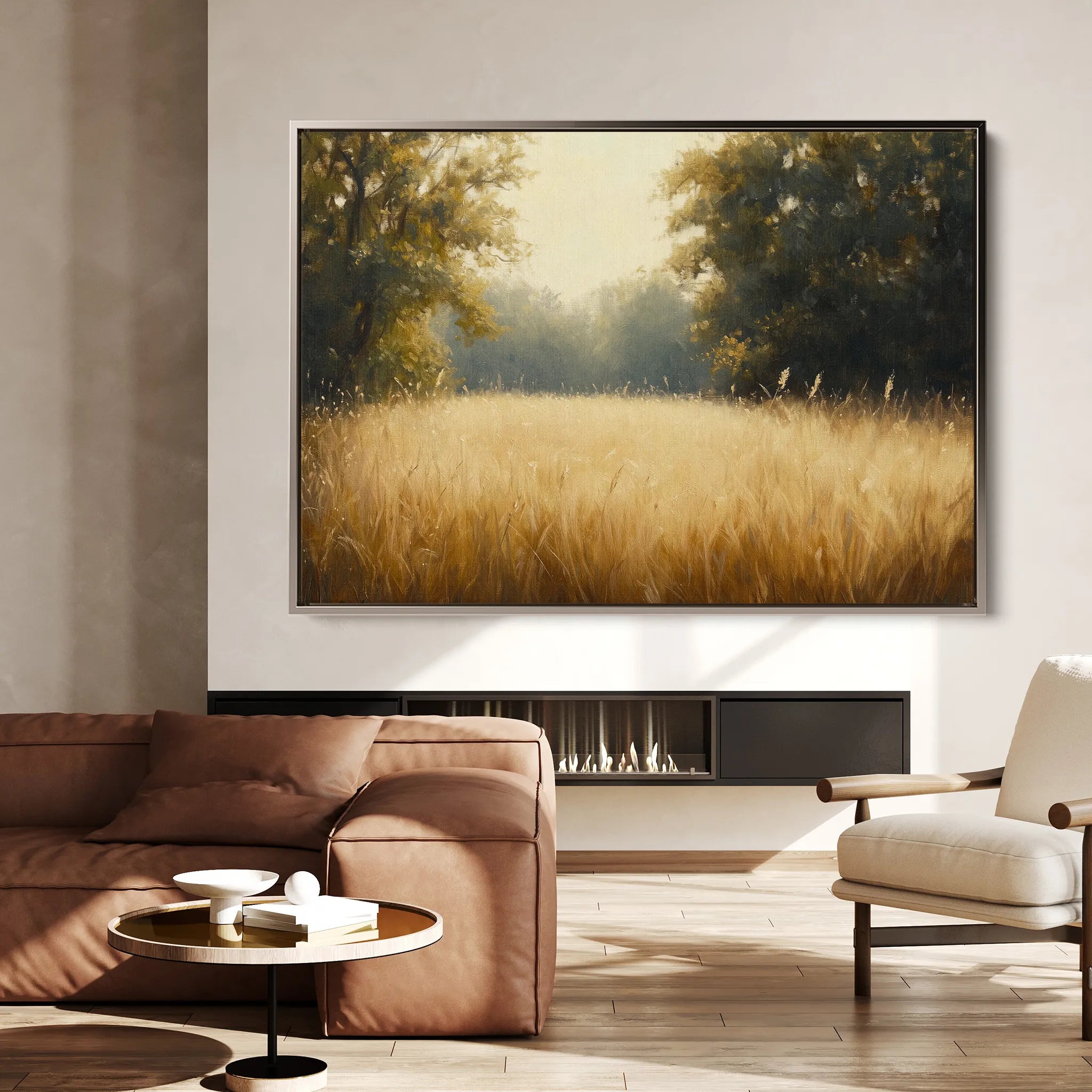 Landscape 450 Canvas Art 18" x 24" / 45 x 60 cm / Black