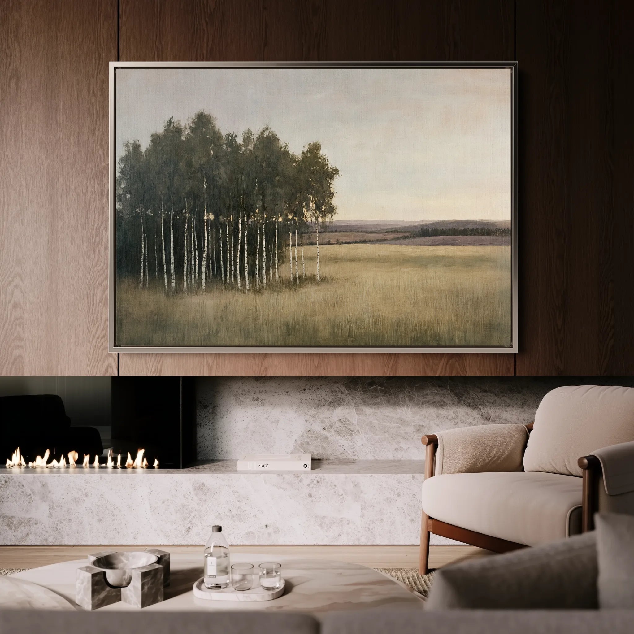 Landscape 451 Canvas Art 18" x 24" / 45 x 60 cm / Black