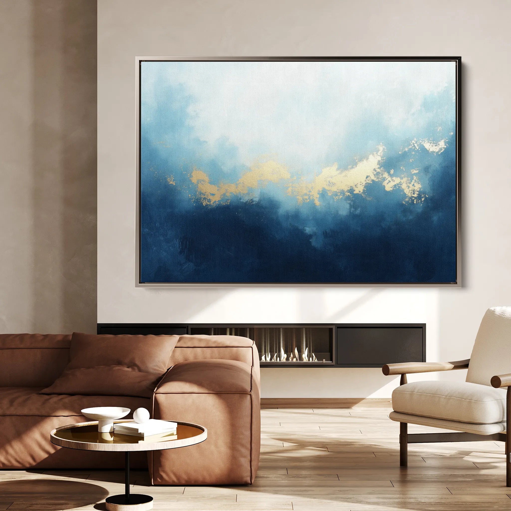 Abstract 452 Canvas Art 18" x 24" / 45 x 60 cm / Black