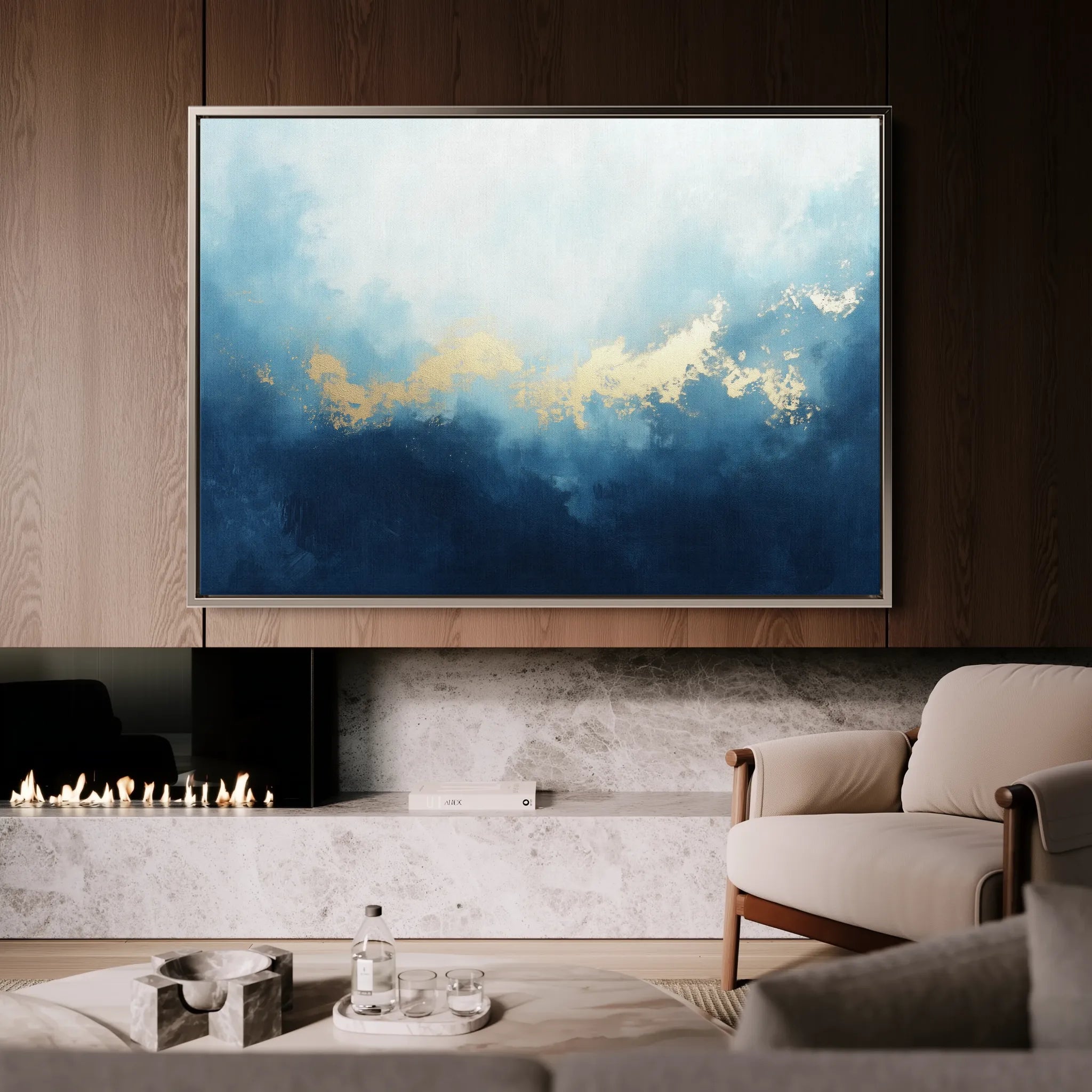 Abstract 452 Canvas Art 18" x 24" / 45 x 60 cm / Black