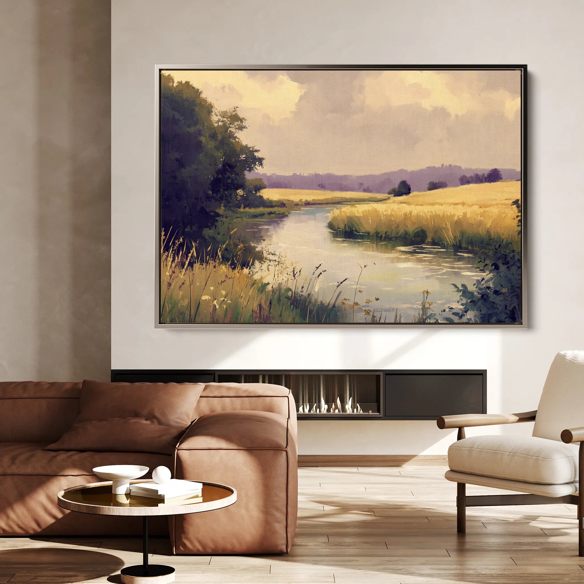 Landscape 452 Canvas Art 18" x 24" / 45 x 60 cm / Black