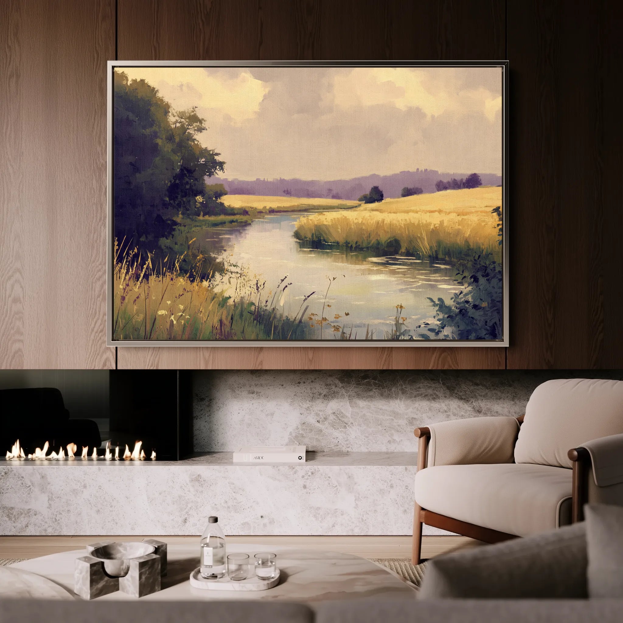 Landscape 452 Canvas Art 18" x 24" / 45 x 60 cm / Black