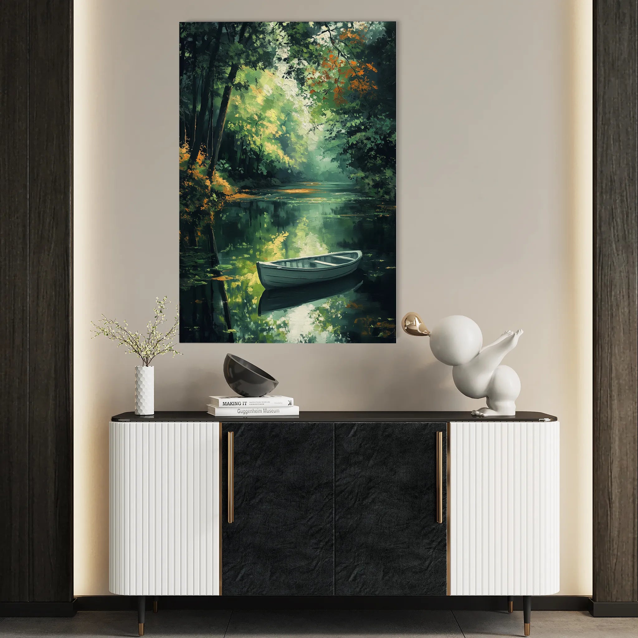 Landscape 455 Canvas Art 18" x 24" / 45 x 60 cm / Black