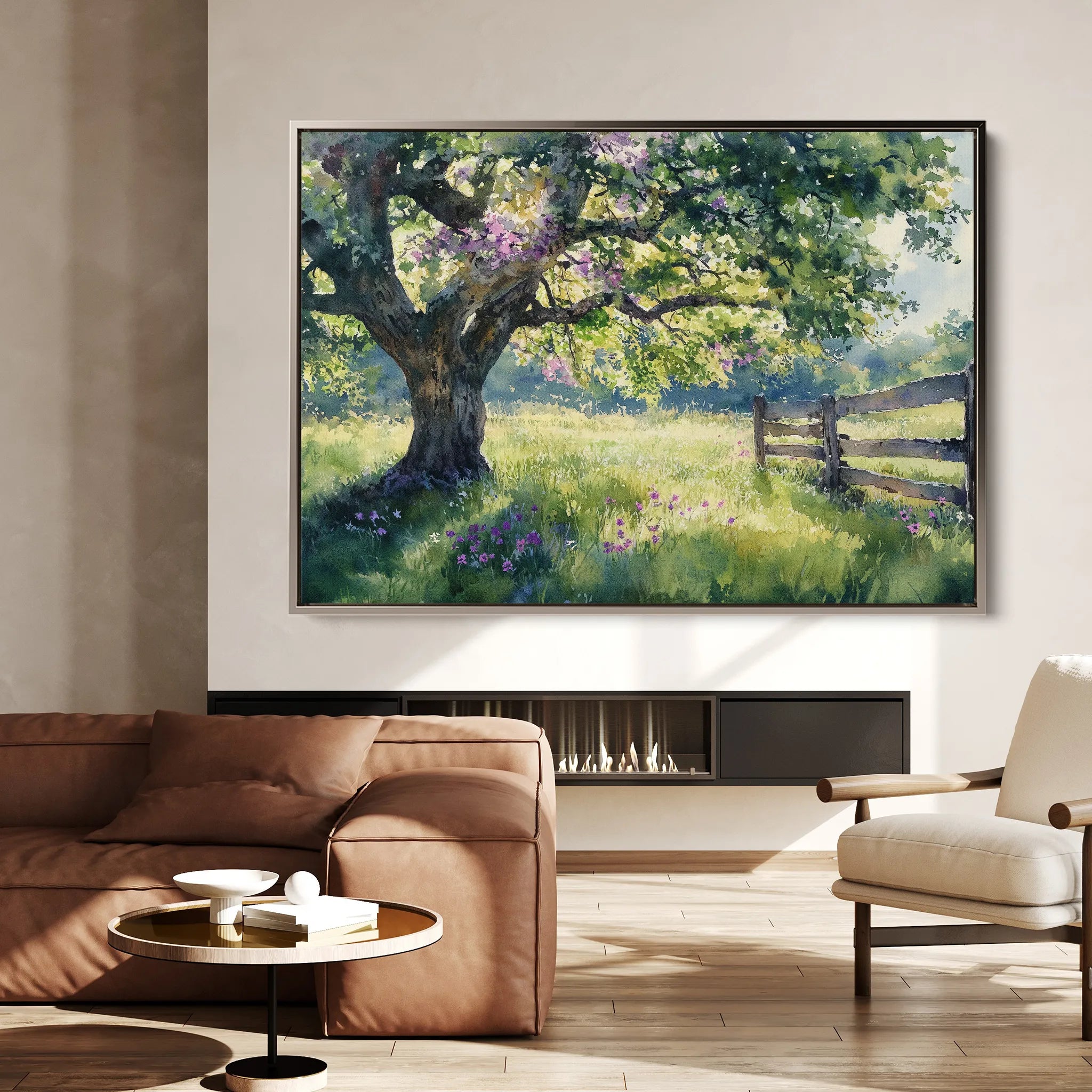 Landscape 456 Canvas Art 18" x 24" / 45 x 60 cm / Black