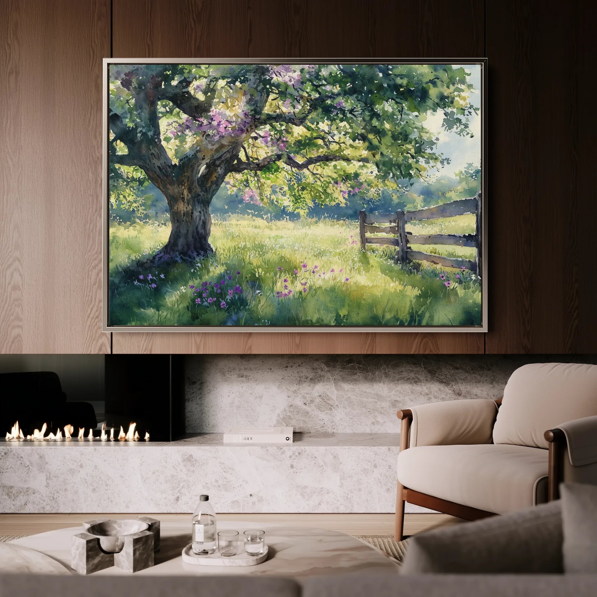 Landscape 456 Canvas Art 18" x 24" / 45 x 60 cm / Black