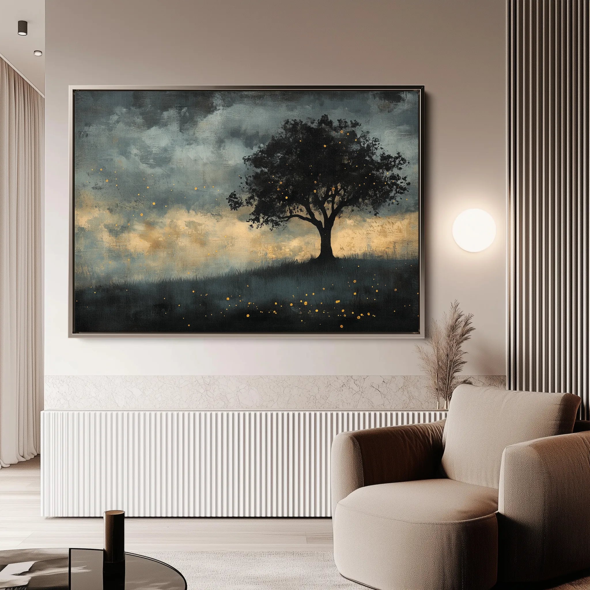 Landscape 457 Canvas Art 18" x 24" / 45 x 60 cm / Black
