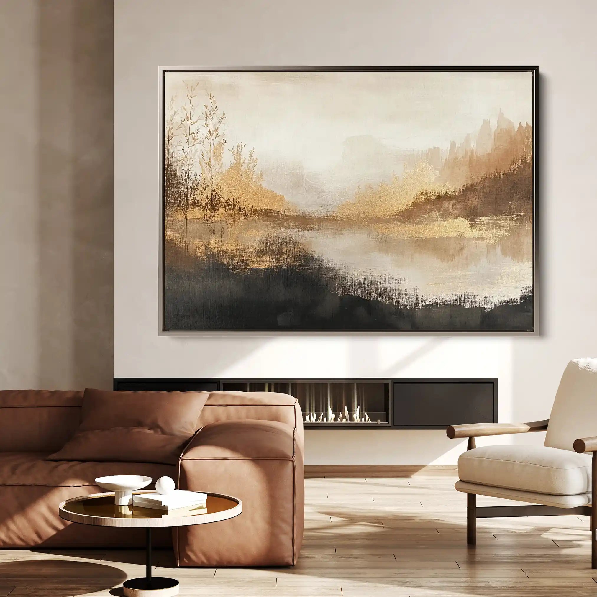 Abstract 458 Canvas Art 18" x 24" / 45 x 60 cm / Black
