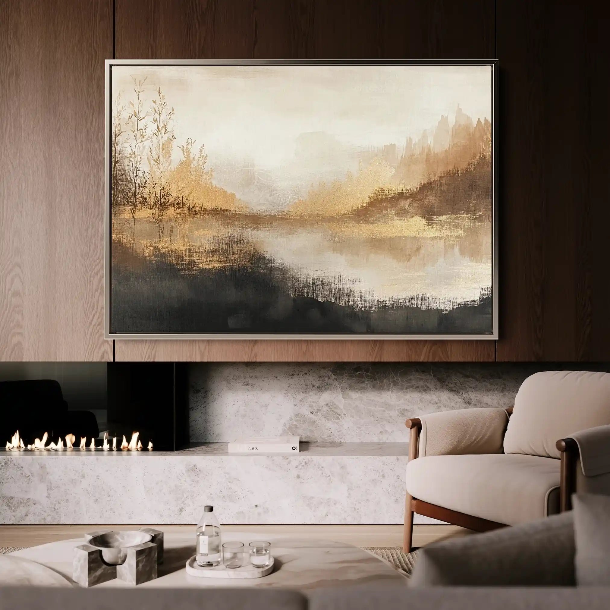 Abstract 458 Canvas Art 18" x 24" / 45 x 60 cm / Black